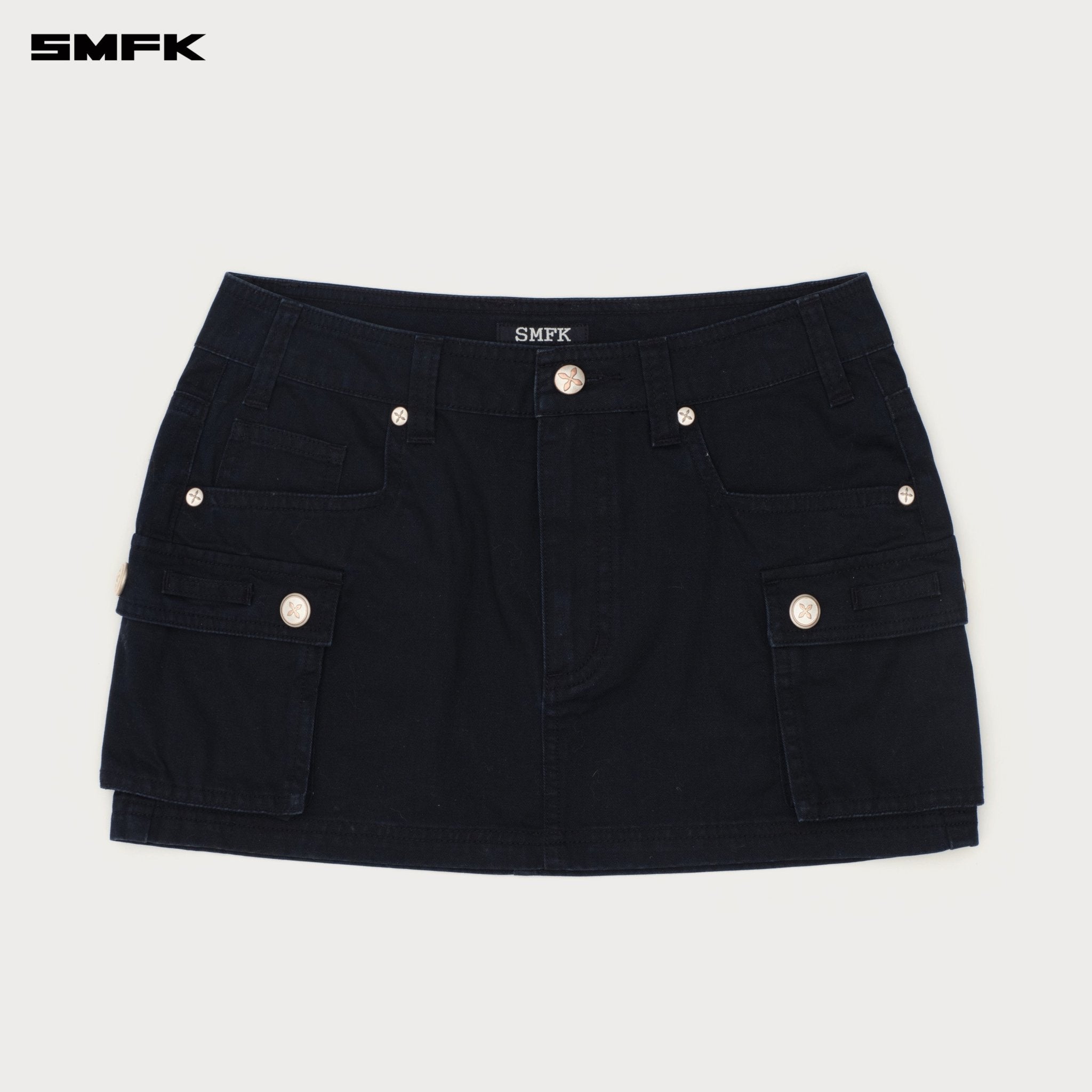 SMFK Compass Wild Road Cargo Skirt In Black | MADAX