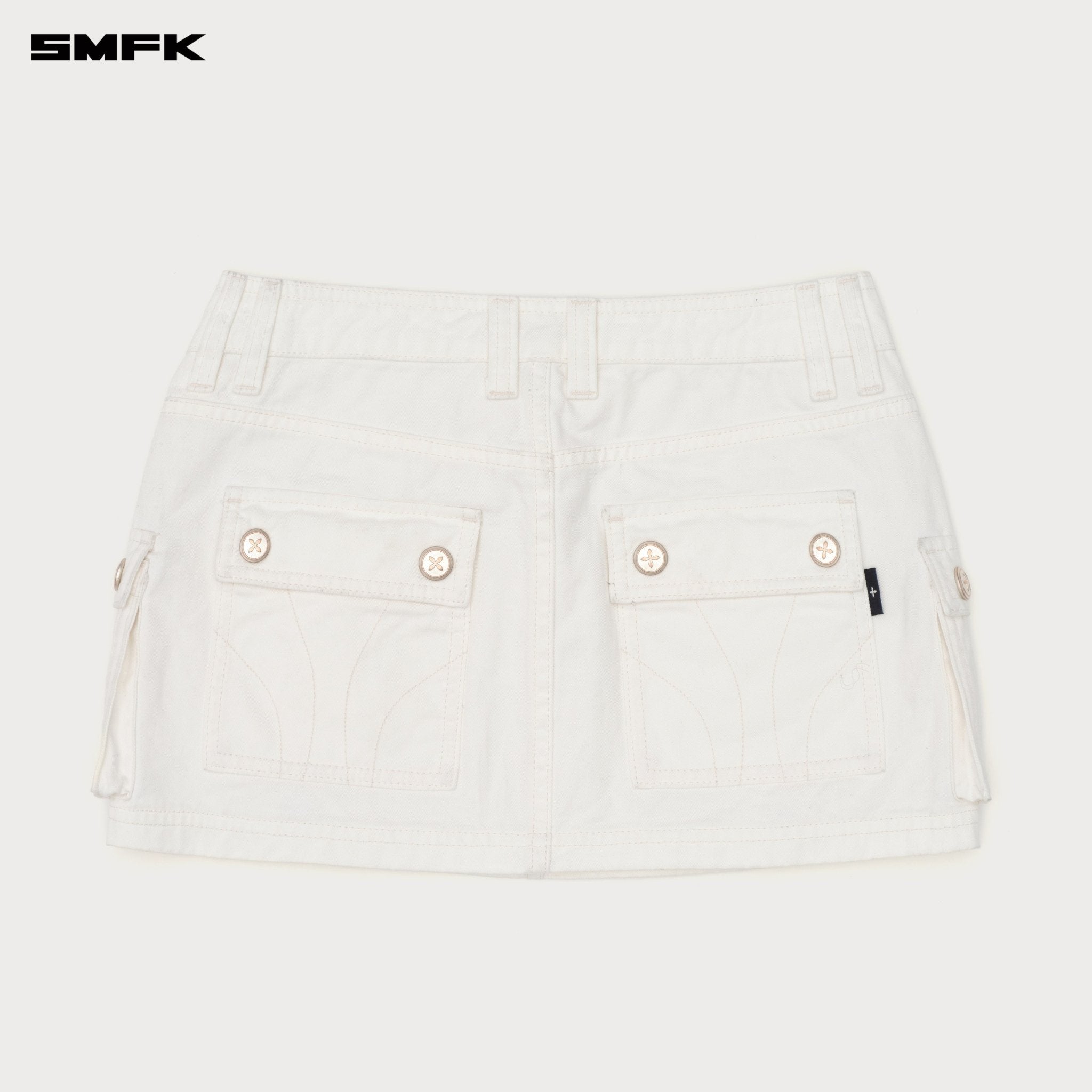 SMFK Compass Wild Road Cargo Skirt In White | MADAX