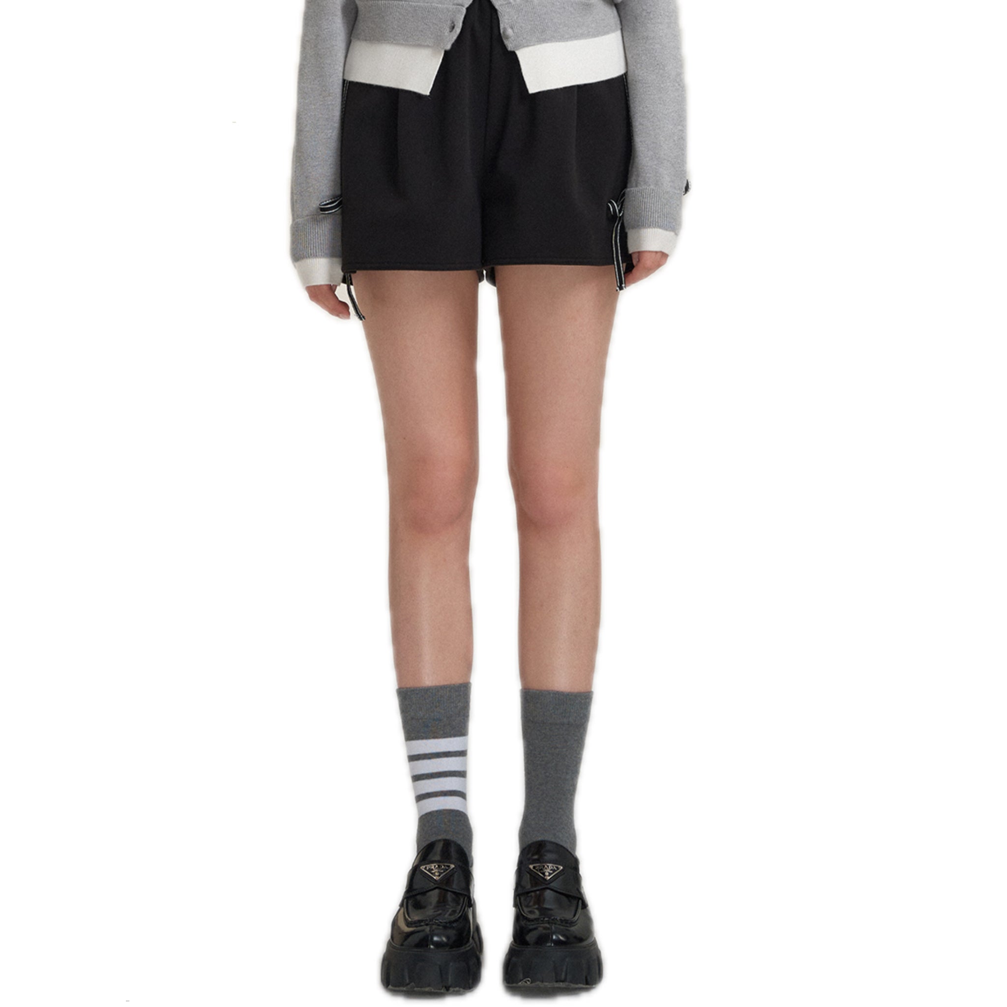 SOMESOWE Contrast Bow Shorts | MADAX