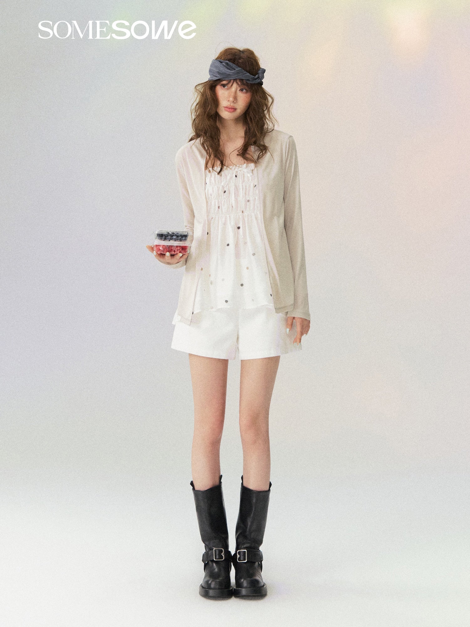 SOMESOWE Cooling Buttonless Cardigan in Gray | MADAX
