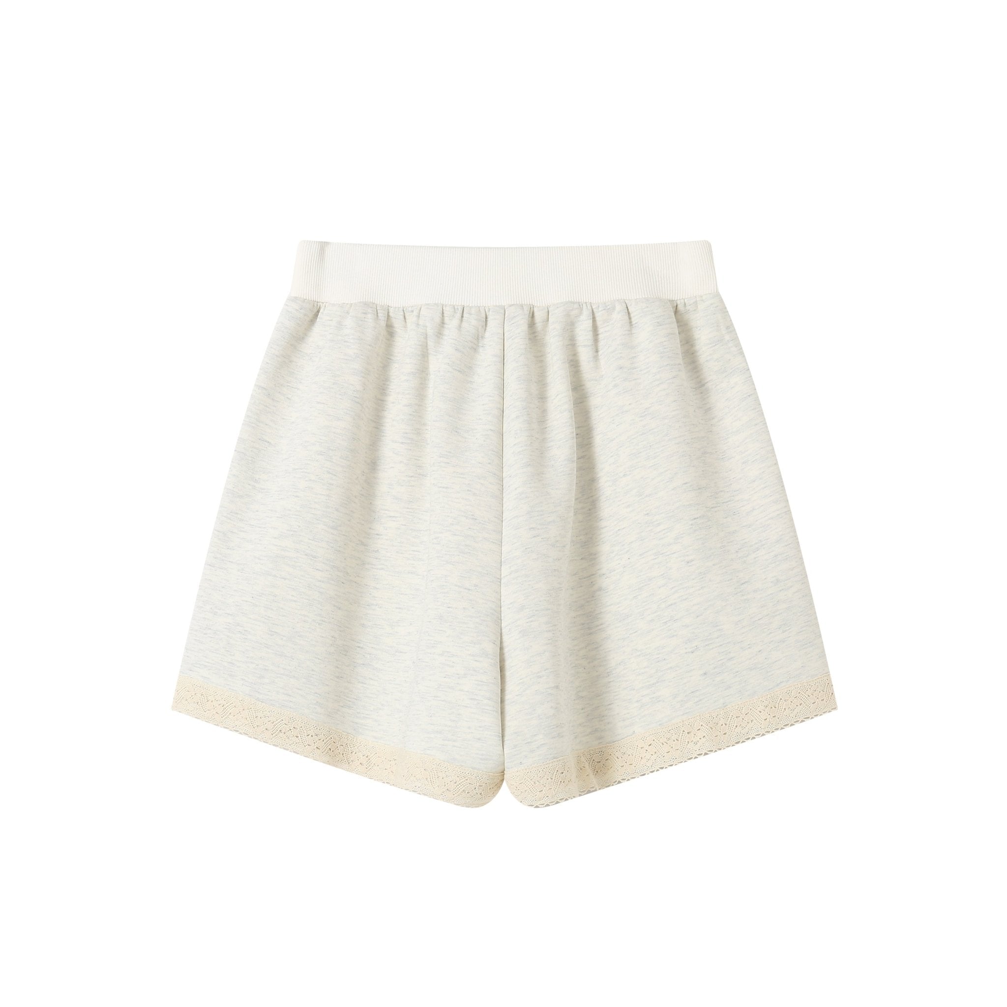 SOMESOWE Cotton Lace Trim Shorts | MADA IN CHINA