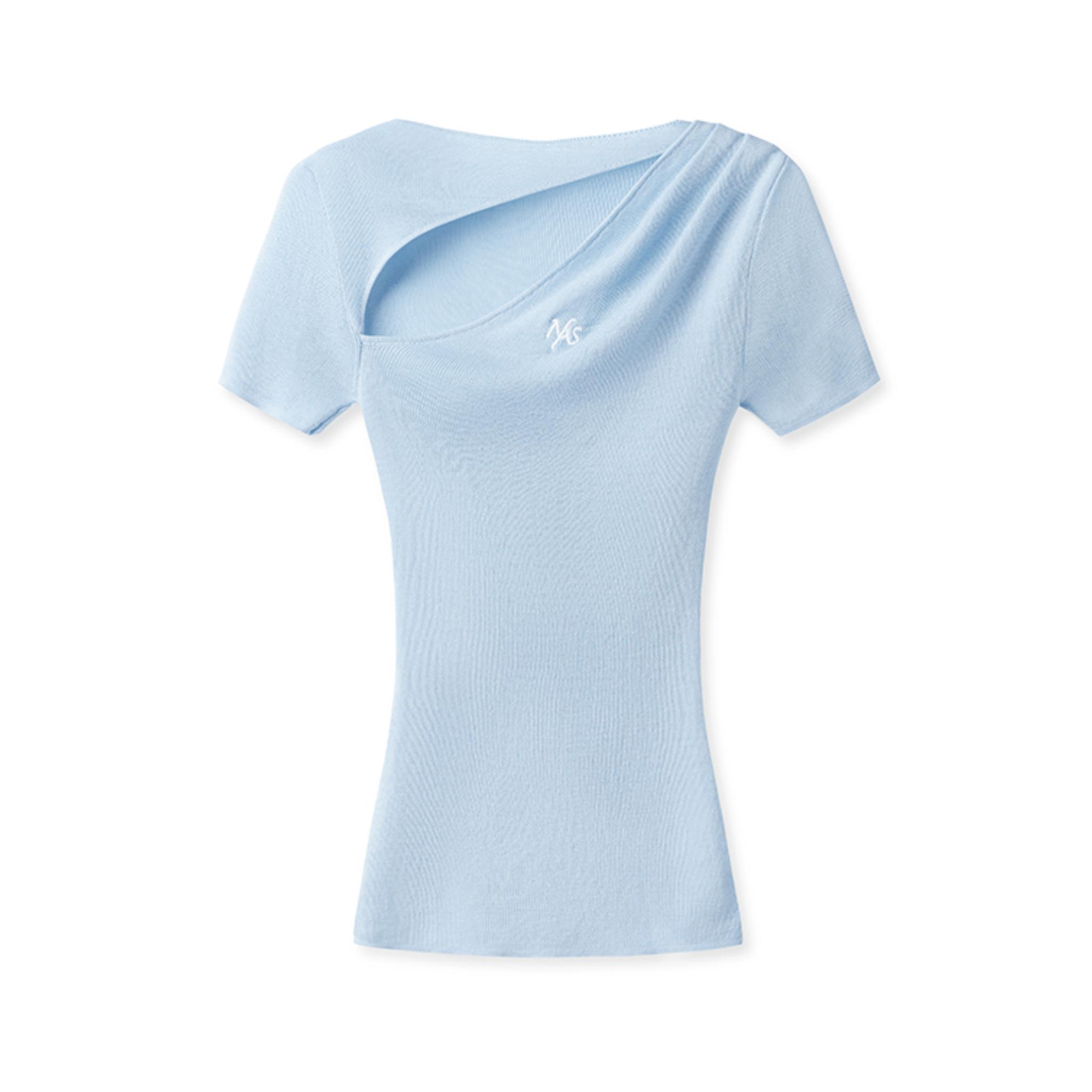 NAWS Crescent Moon Hollow Short Sleeve TEE in Clear Sky Blue | MADAX