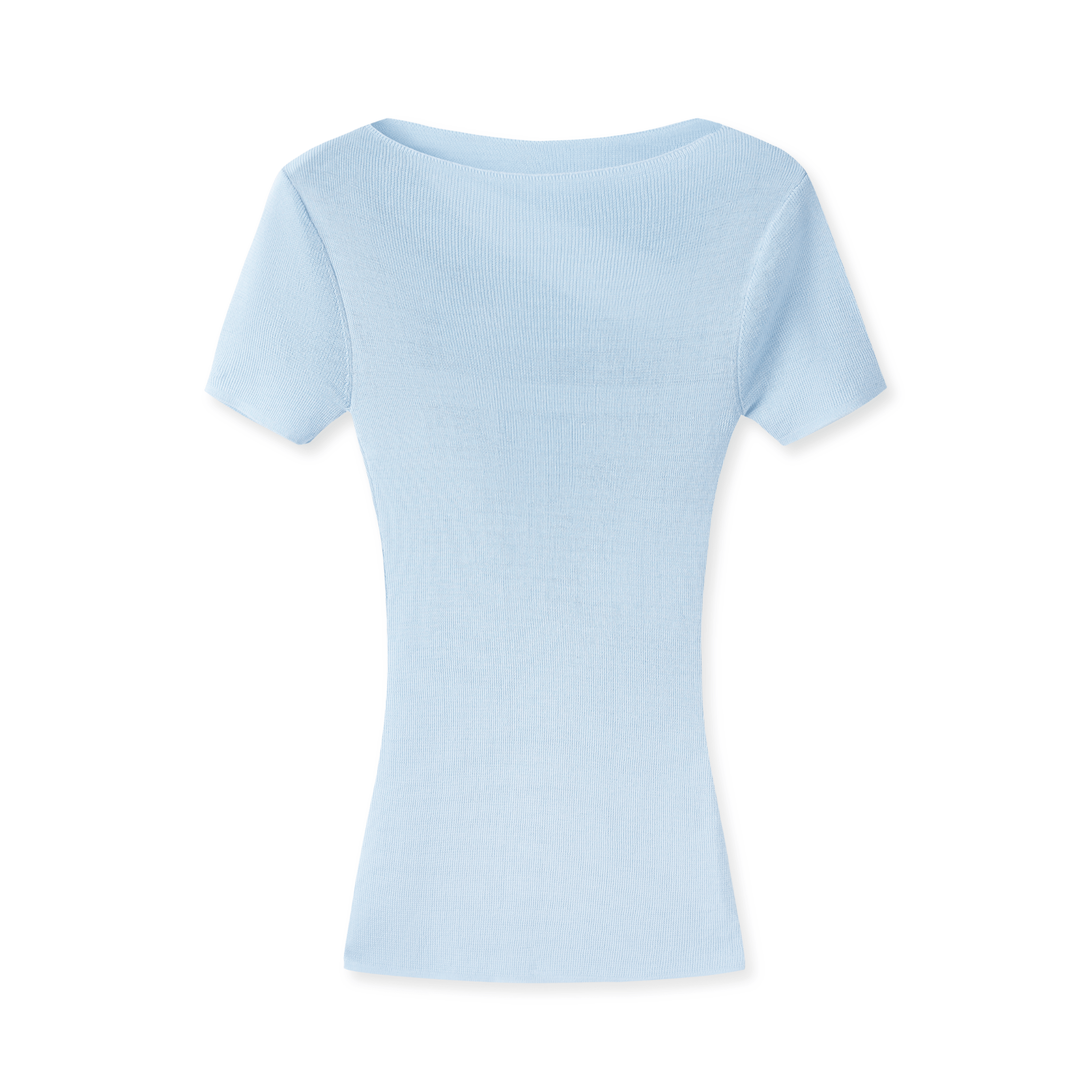NAWS Crescent Moon Hollow Short Sleeve TEE in Clear Sky Blue | MADAX