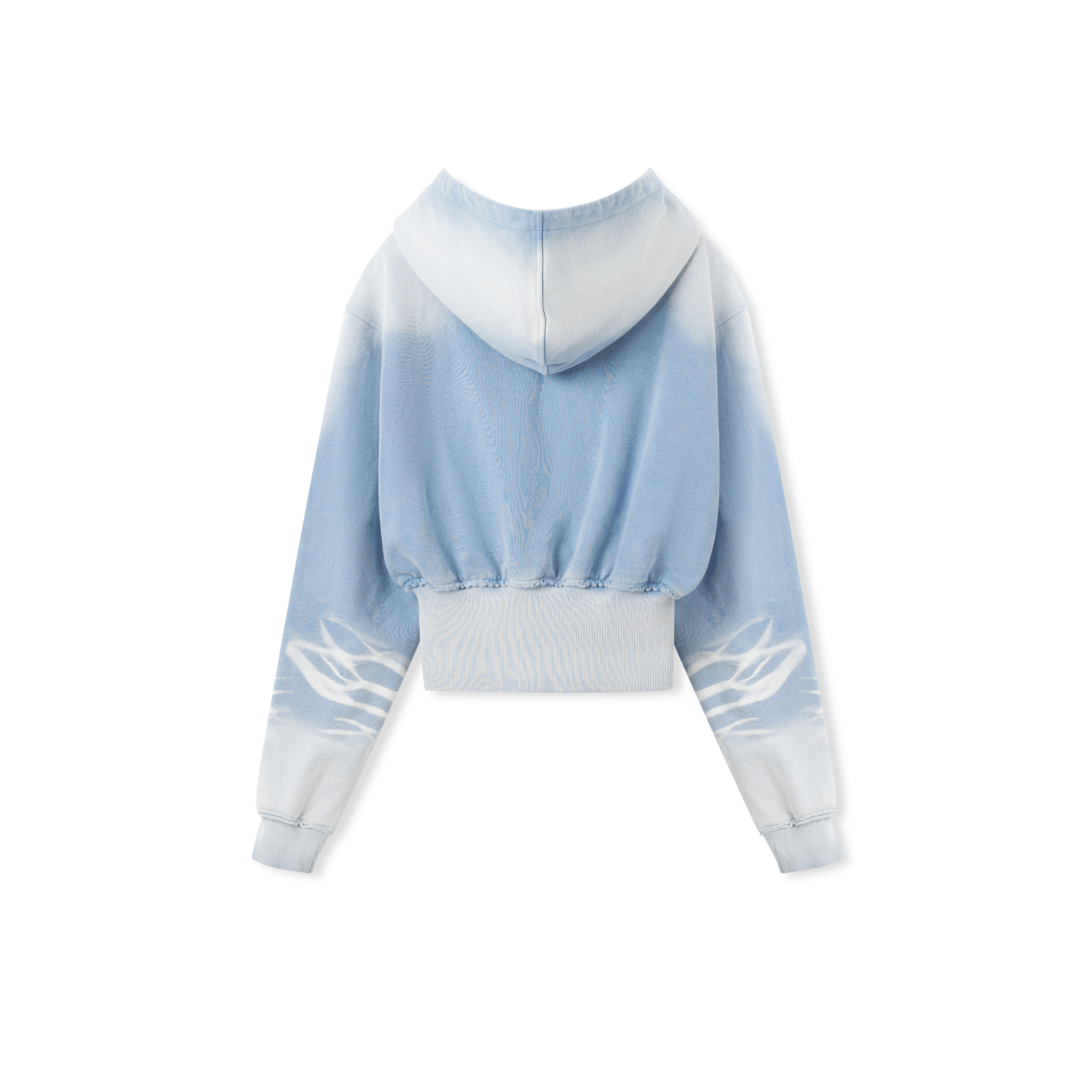 NAWS Cropped Equestrian Hoodie in Blue and White | MADAX