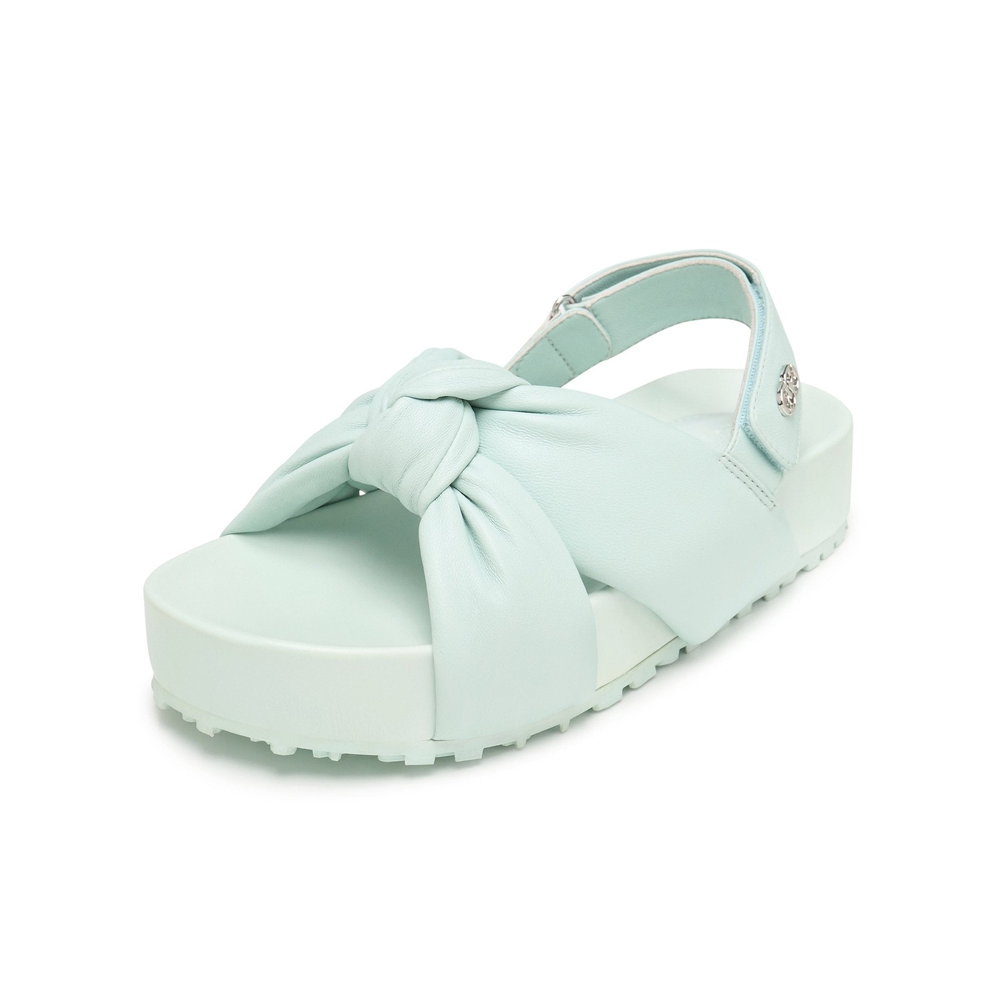 LOST IN ECHO Cross Kink After Strap Sandals In Mint Green | MADAX