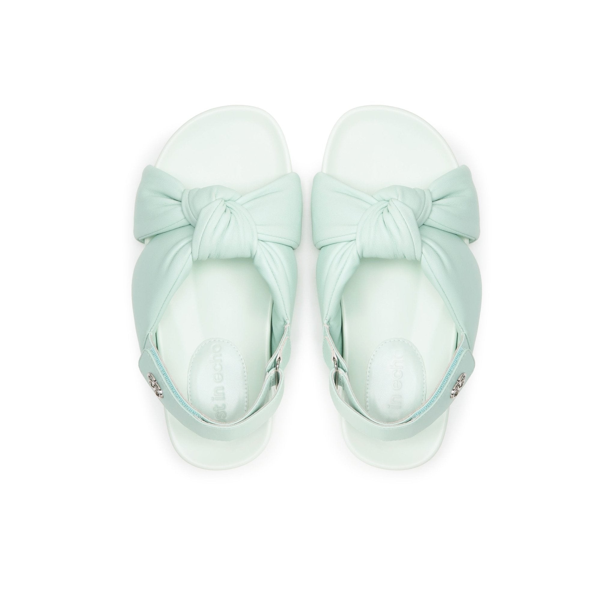 LOST IN ECHO Cross Kink After Strap Sandals In Mint Green | MADAX