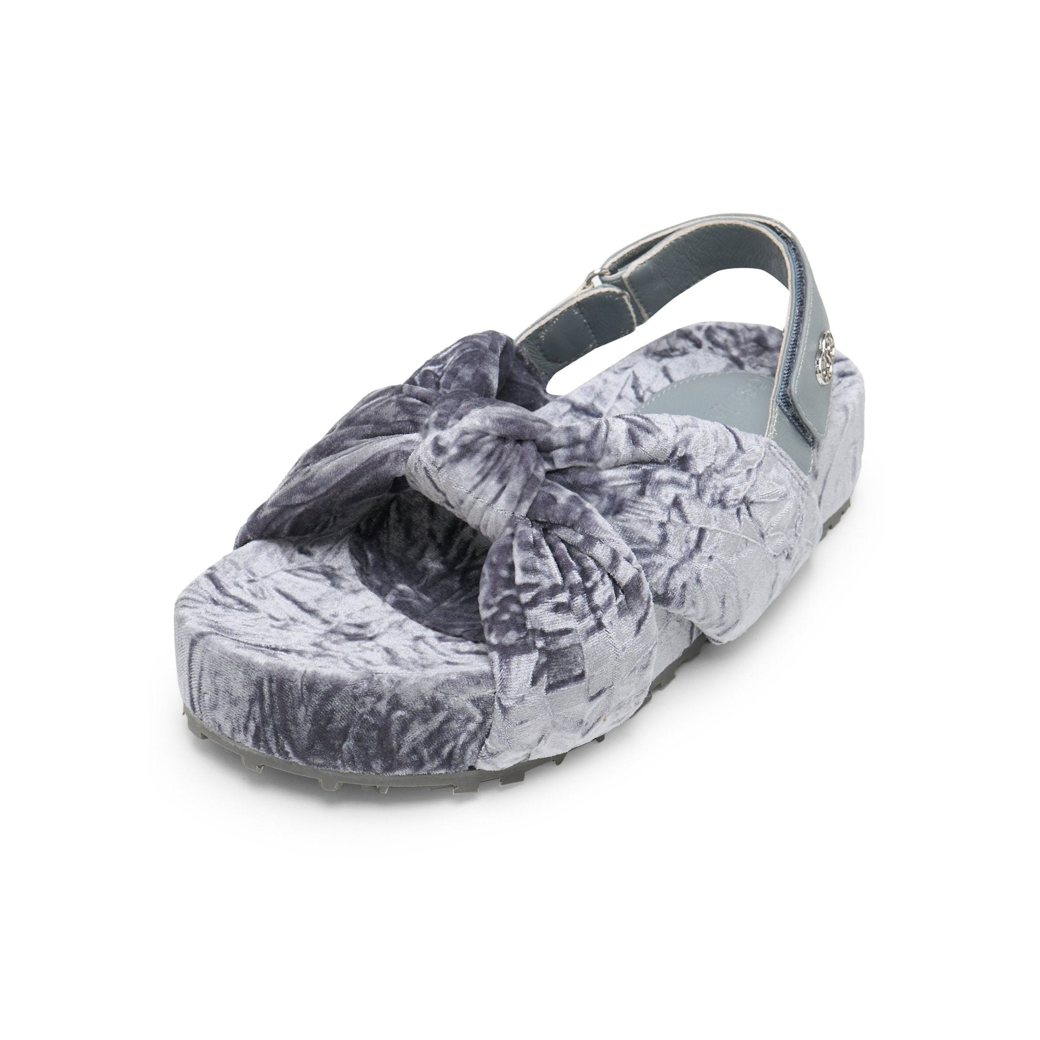 LOST IN ECHO Cross Knot With Birkenstock Sandals In Gray Blue | MADAX