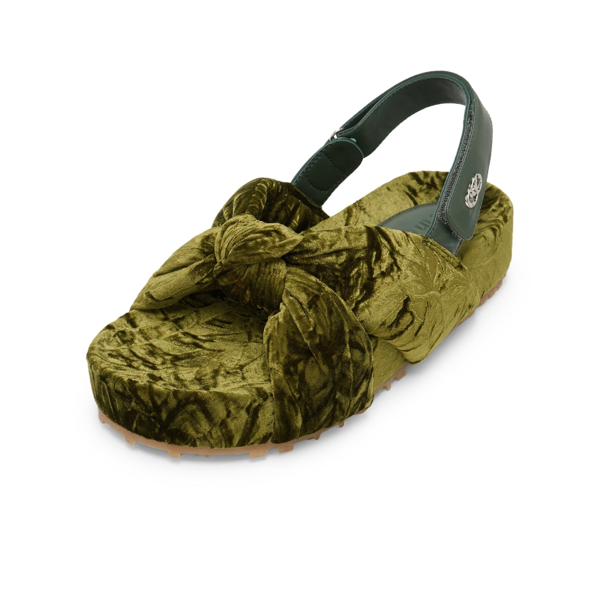 LOST IN ECHO Cross Knot With Birkenstock Sandals In Green | MADAX