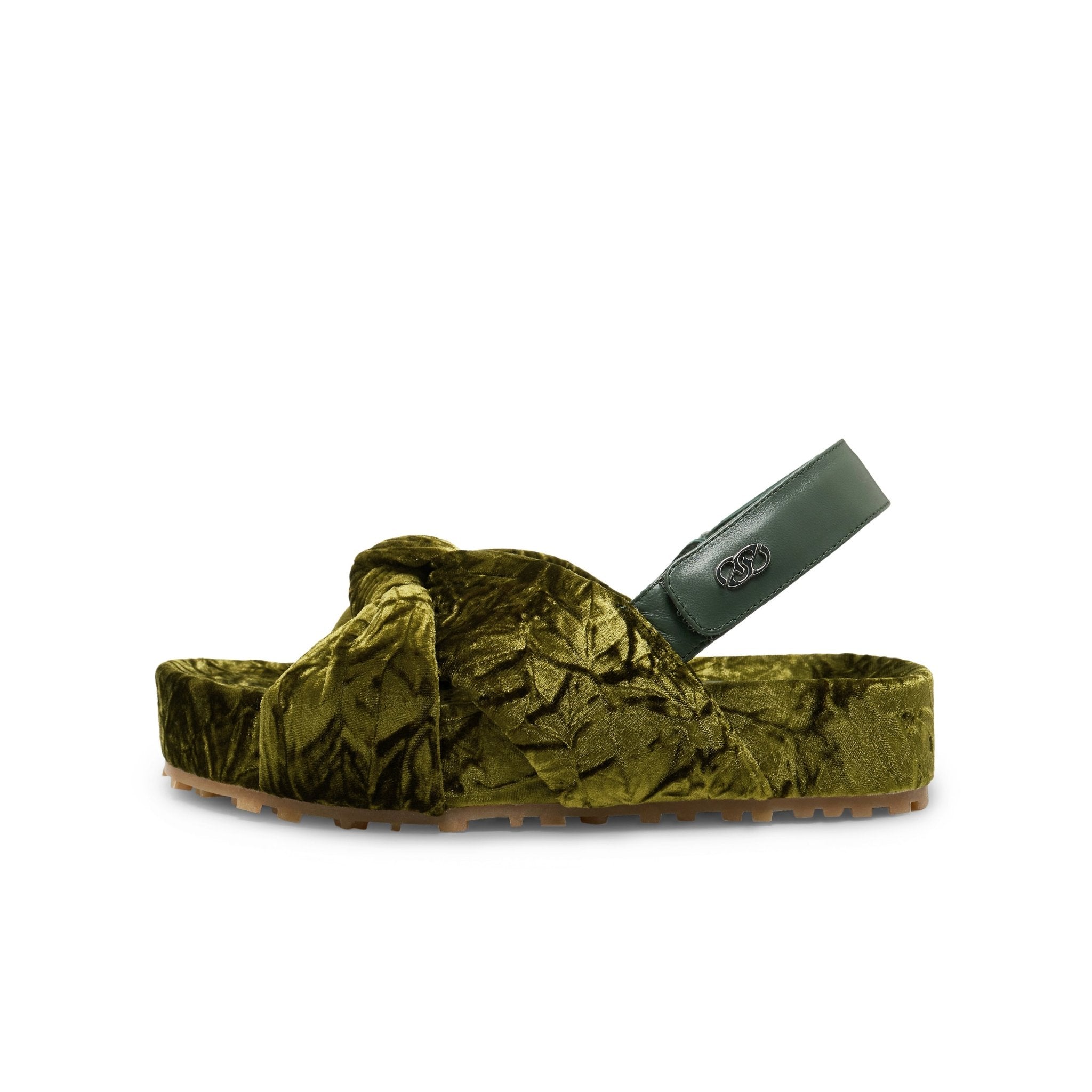 LOST IN ECHO Cross Knot With Birkenstock Sandals In Green | MADAX