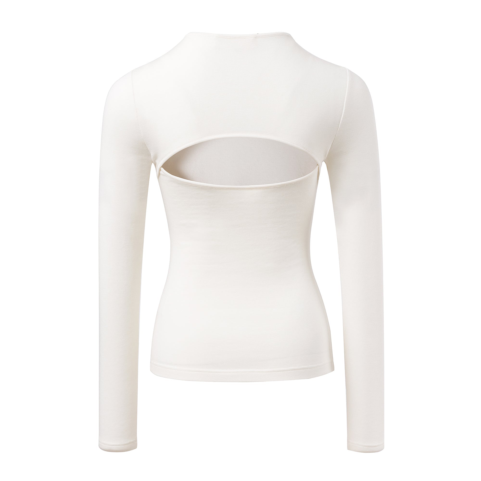 Ther. Cutout-back Tencel Wool Top in White | MADA IN CHINA