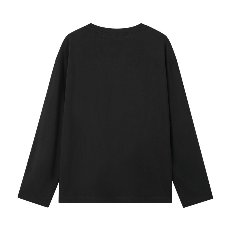 SOMESOWE Dalmatian silhouette long sleeve T - shirt in Black | MADA IN CHINA