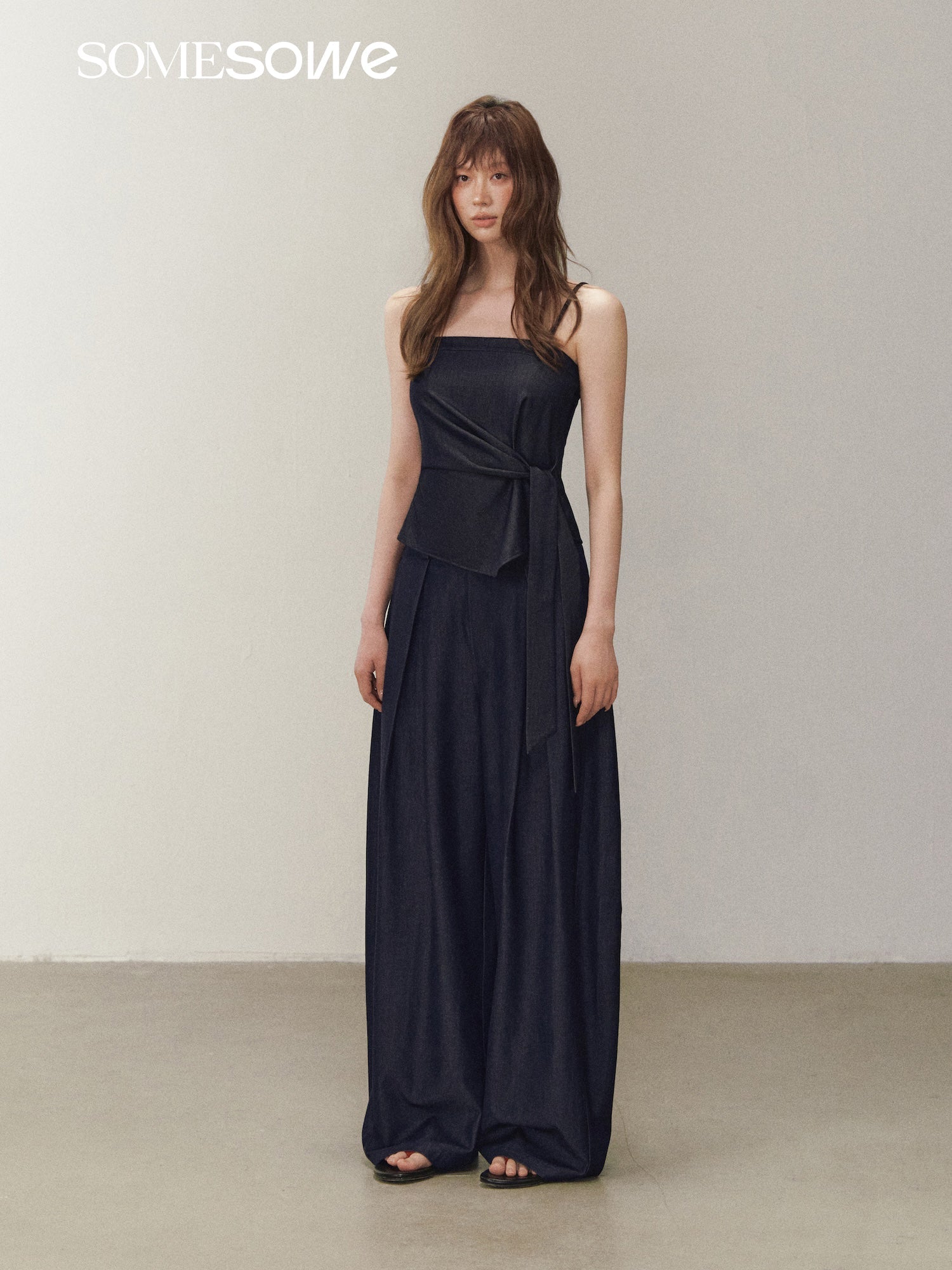 SOMESOWE Dark Blue Denim Overalls | MADAX
