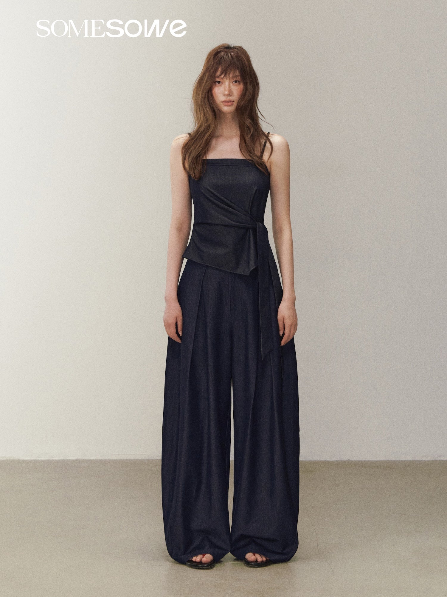 SOMESOWE Dark Blue Denim Overalls | MADAX
