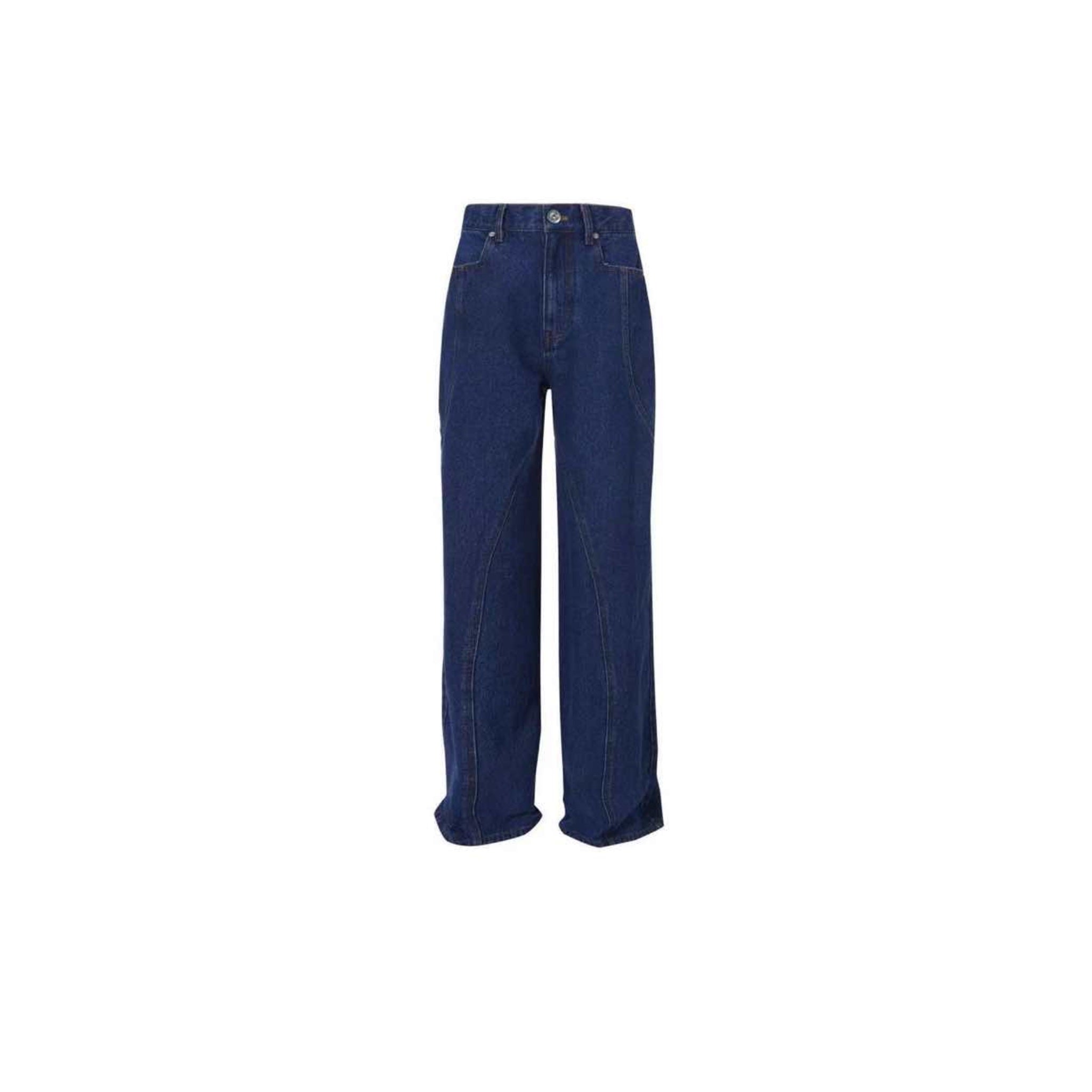 CPLUS SERIES Dark Blue Twisted Seam Jeans | MADA IN CHINA