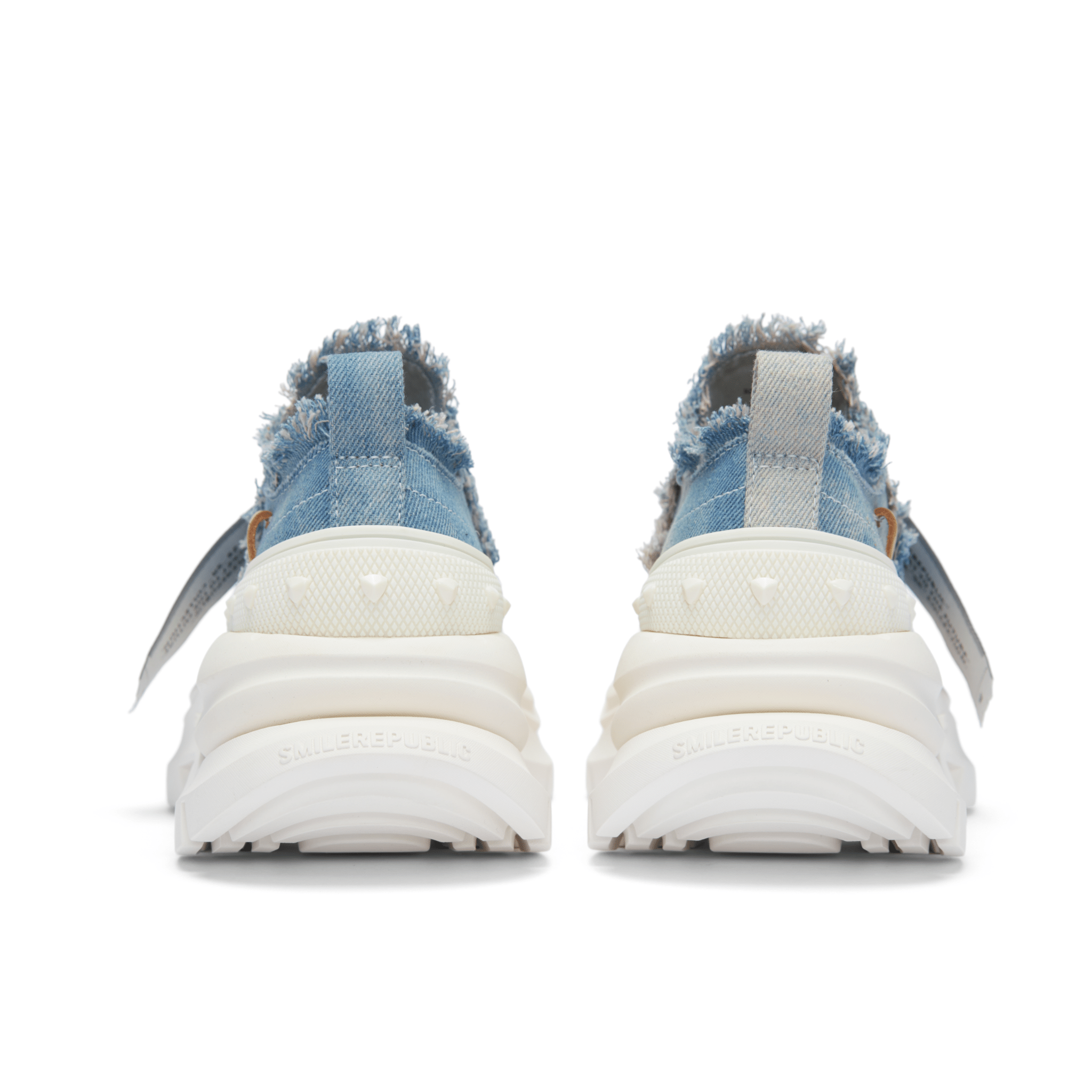 SMILEREPUBLIC Denim Blue Low - top Open - mouthed Thick - soled Canvas Shoes2.0 | MADAX