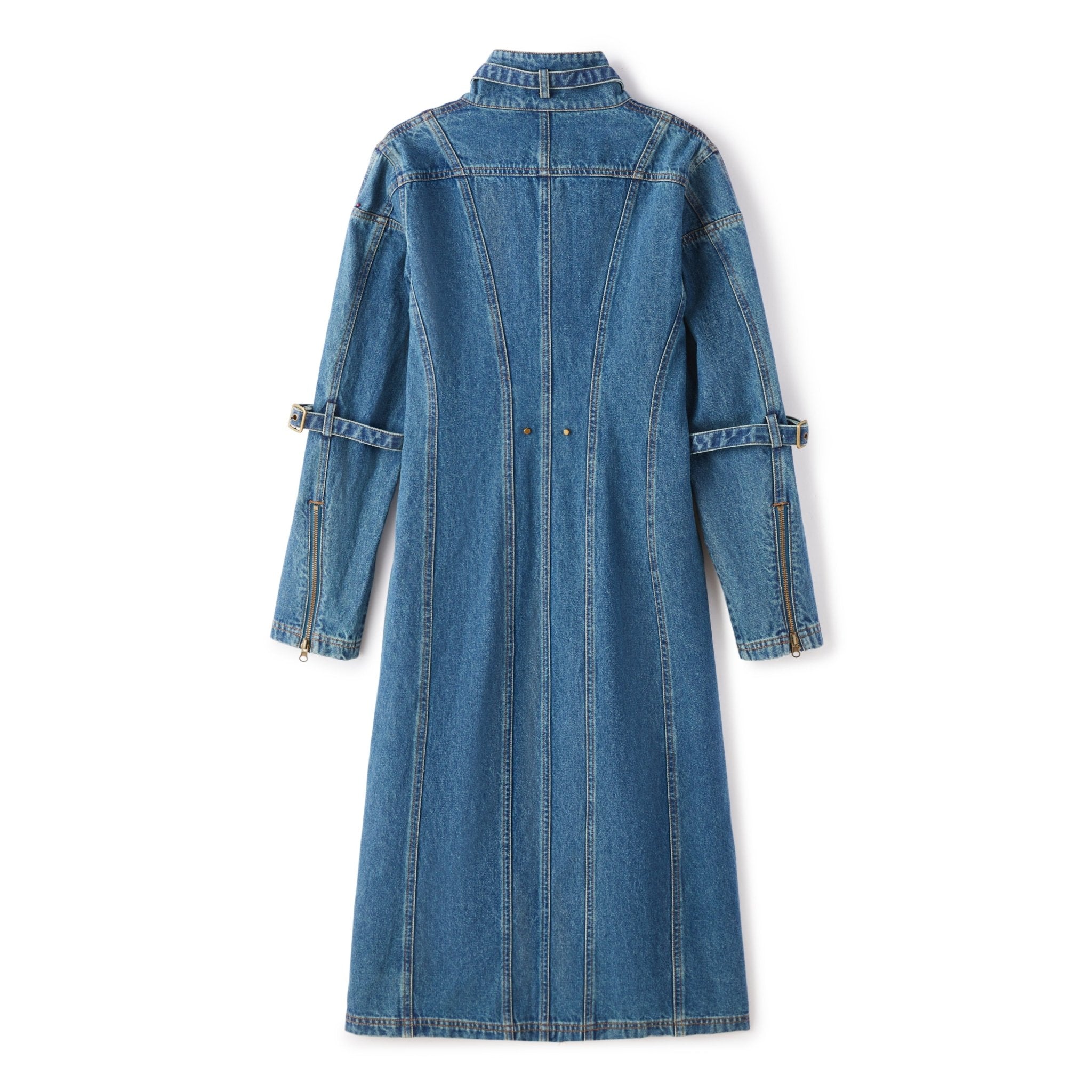 LOST IN ECHO Denim Coat with Split Line Buckle | MADA IN CHINA