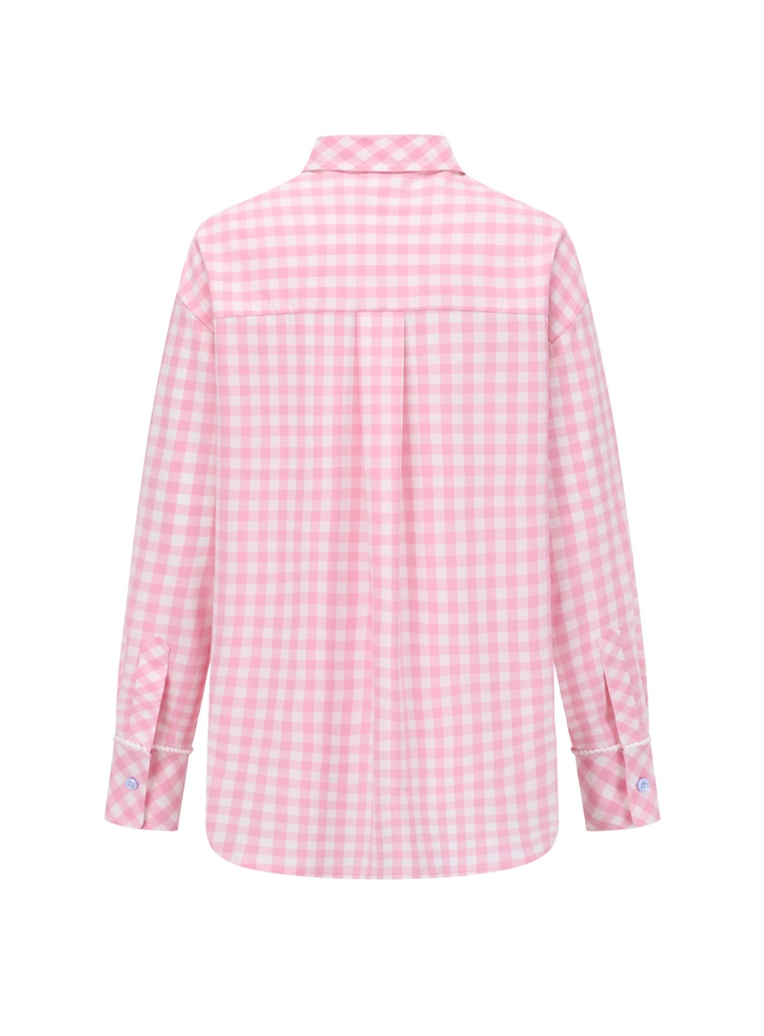 Alexia Sandra Denim Pocket Plaid Shirt in Pink | MADA IN CHINA