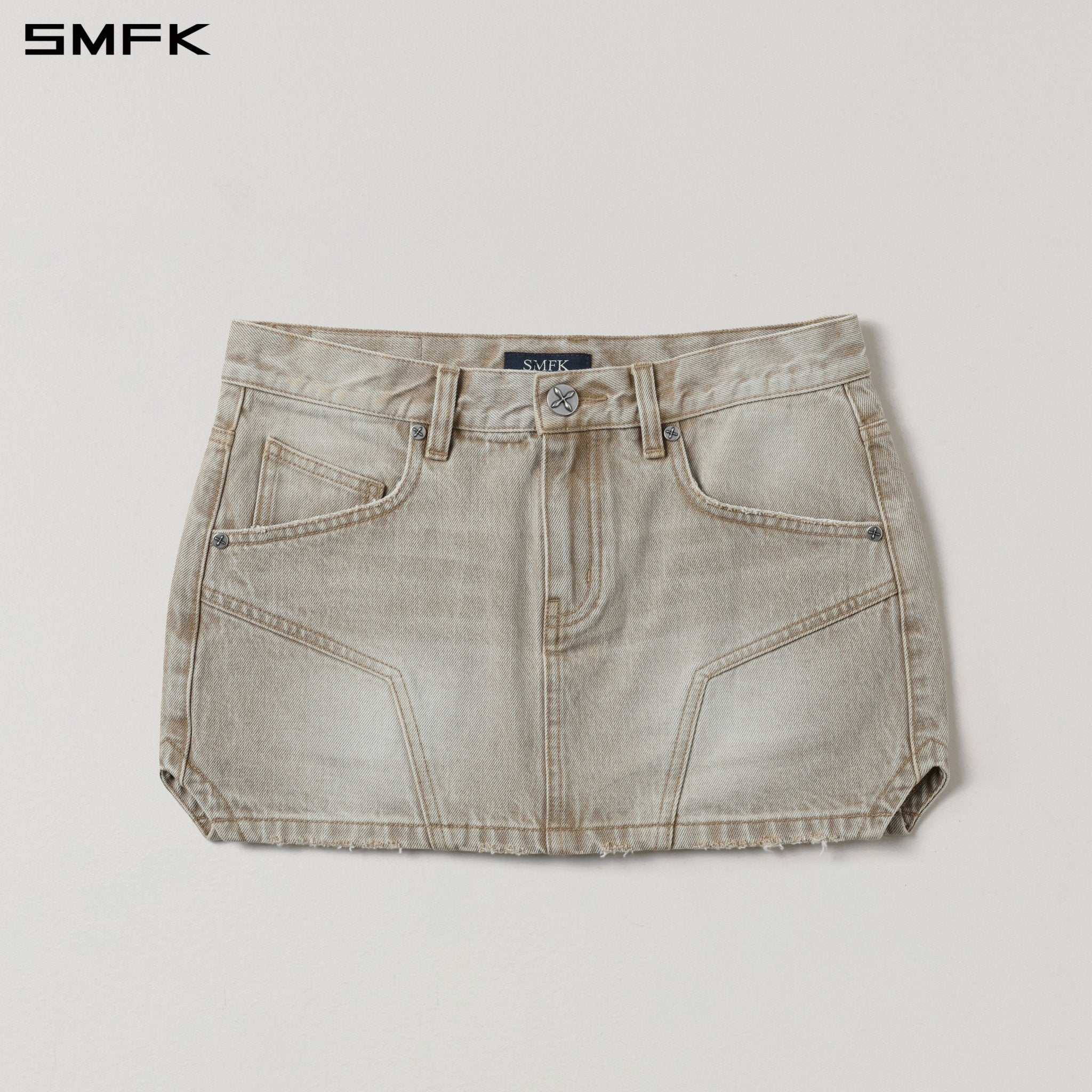 SMFK Denim Short Dress in Skin Tone | MADAX