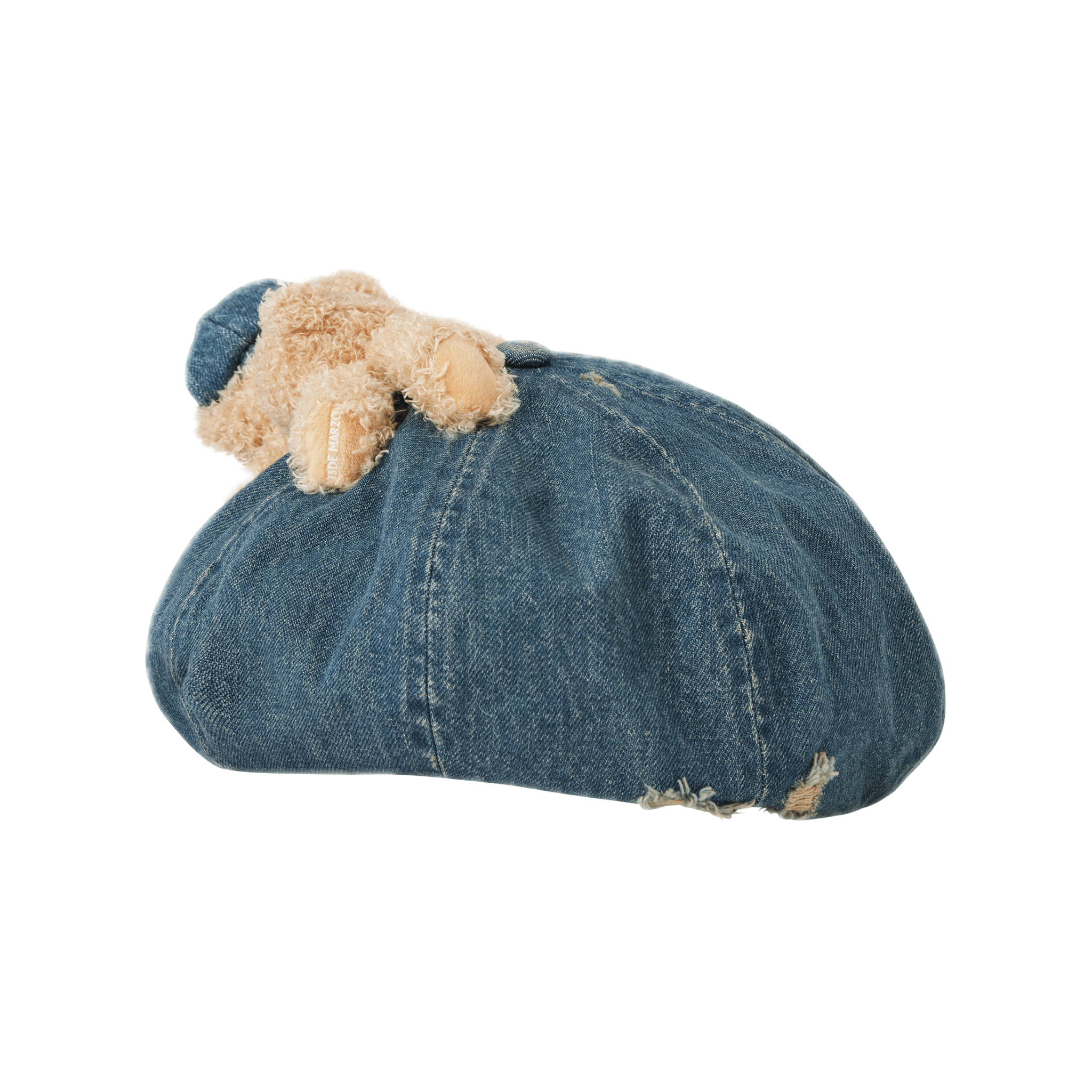 13DE MARZO Denim Turn - Up Beret in Vintage Blue | MADAX