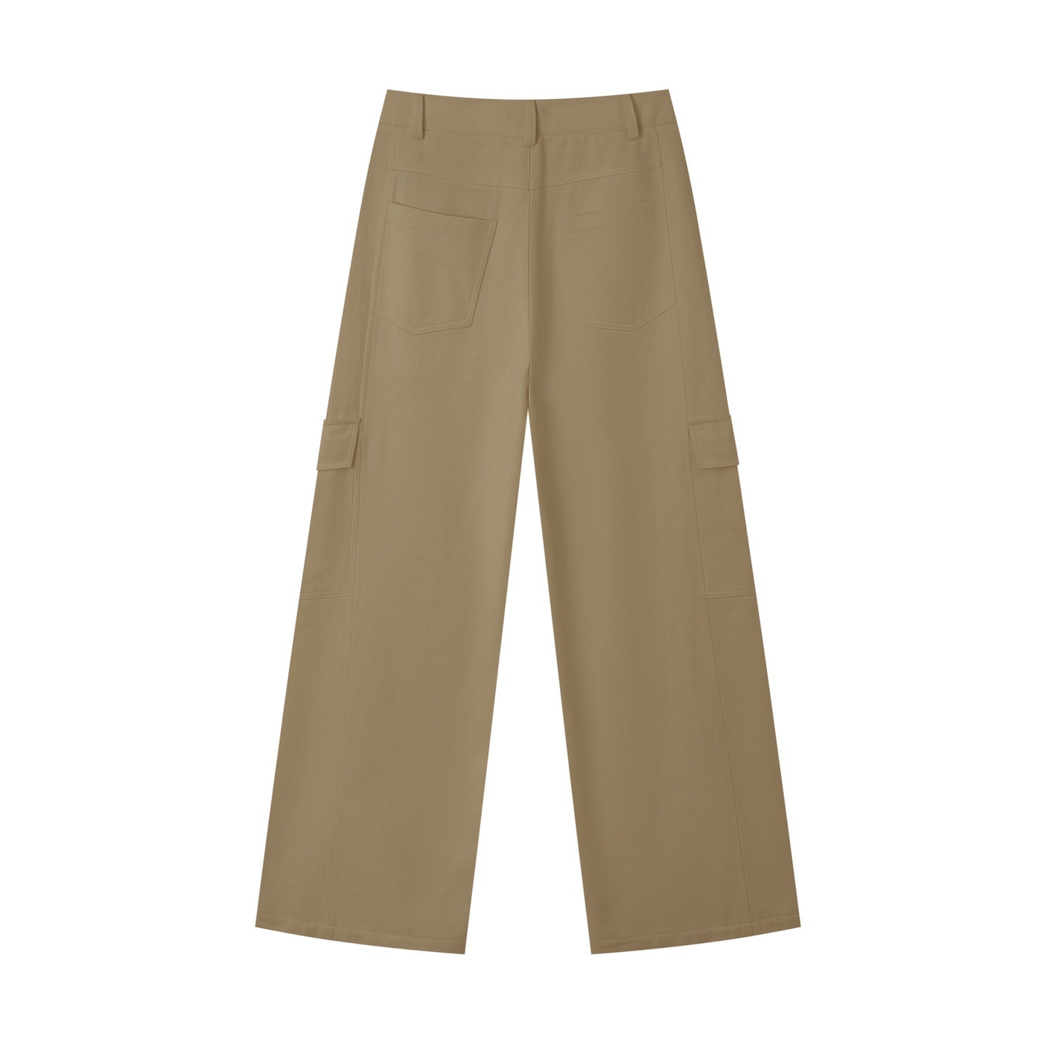 SOMESOWE Designer Curved Blade Work Jeans In Khaki | MADAX
