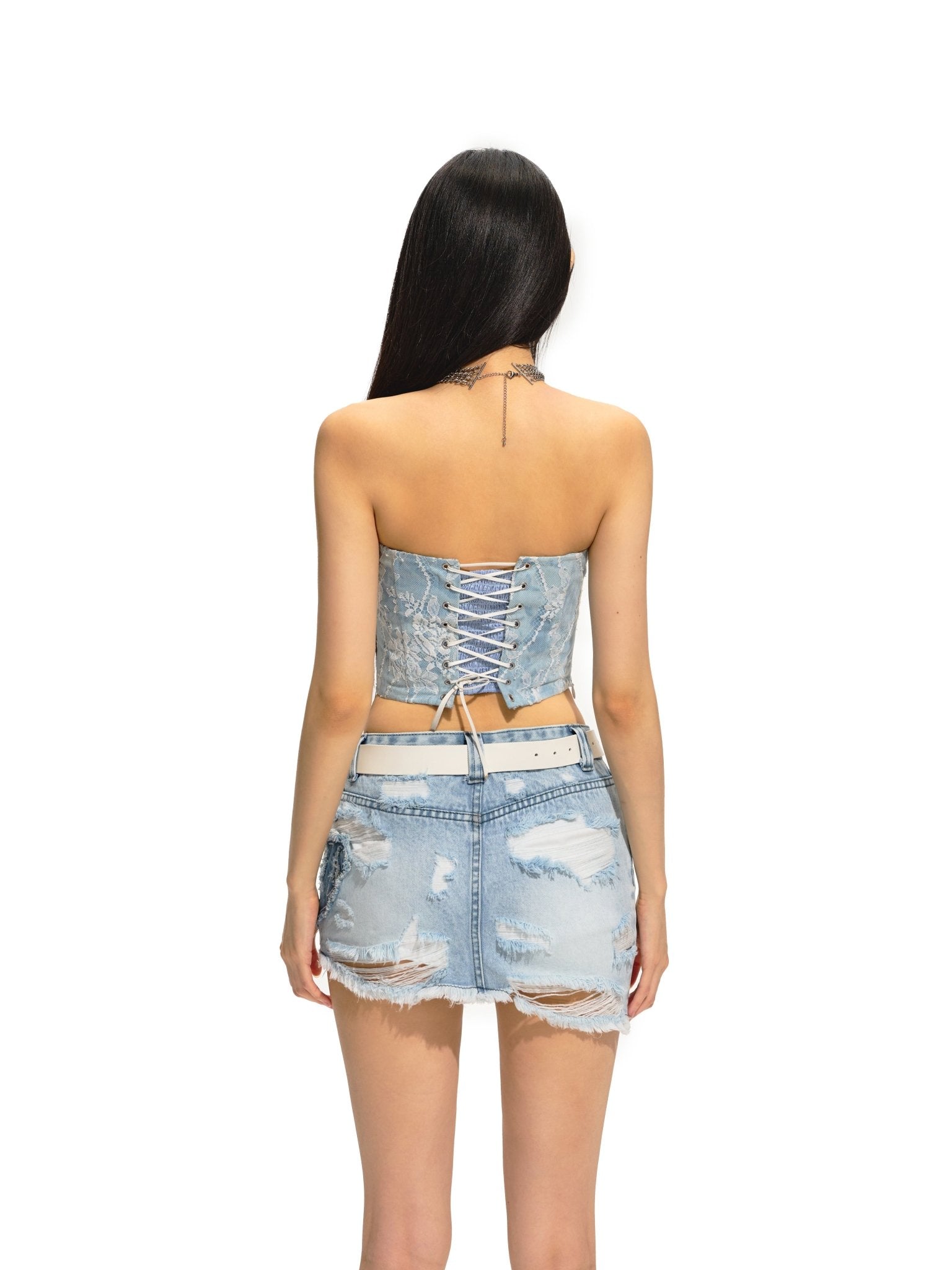 NAWS Destroyer Denim Half Skirt | MADA IN CHINA