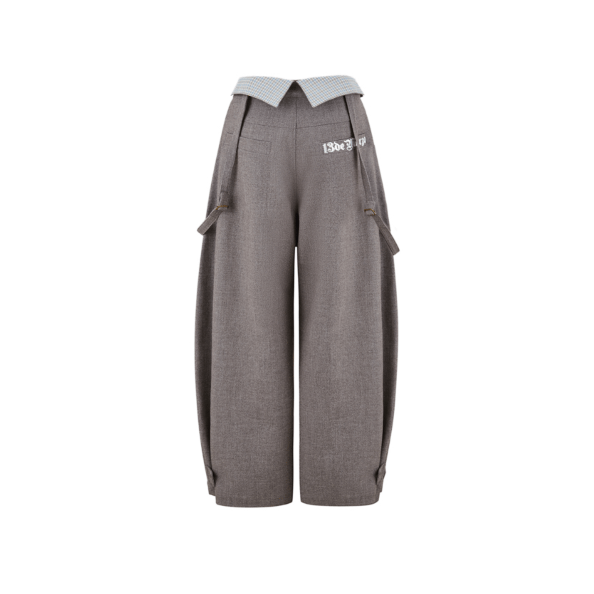 13DE MARZO Detachable Clown Bear Fold - Up Overalls in Gray | MADAX