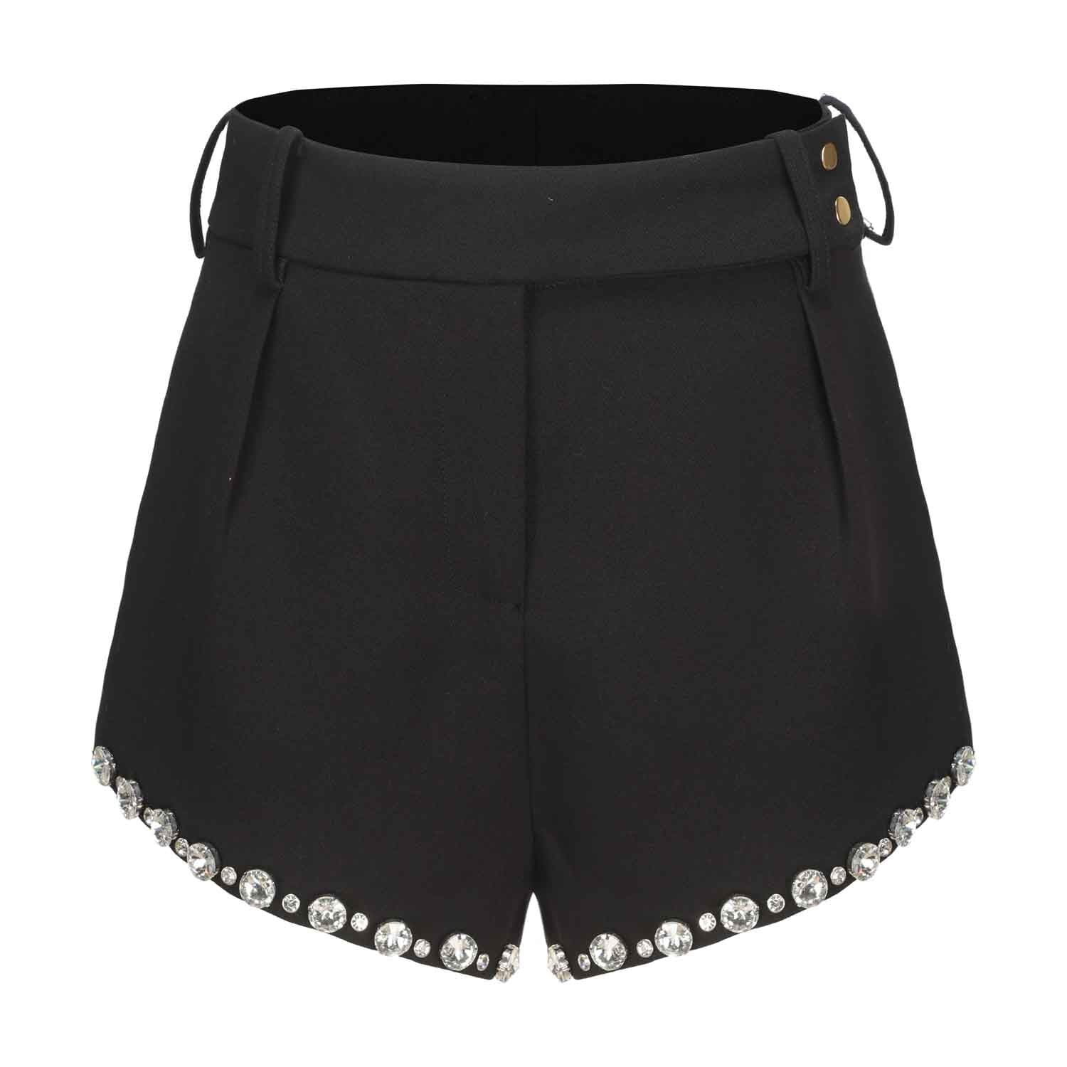 ARTE PURA Diamond Beaded Shorts In Black | MADA IN CHINA