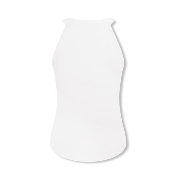 NOT FOR US Diamond Halter Neck Vest in White | MADAX