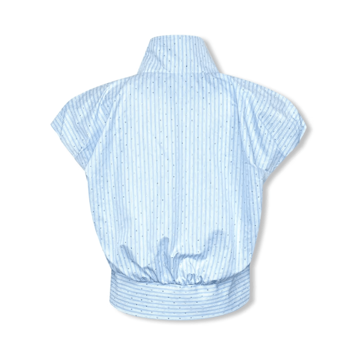 NOT FOR US Diamond Lace Sleeveless Shirt in Blue | MADAX