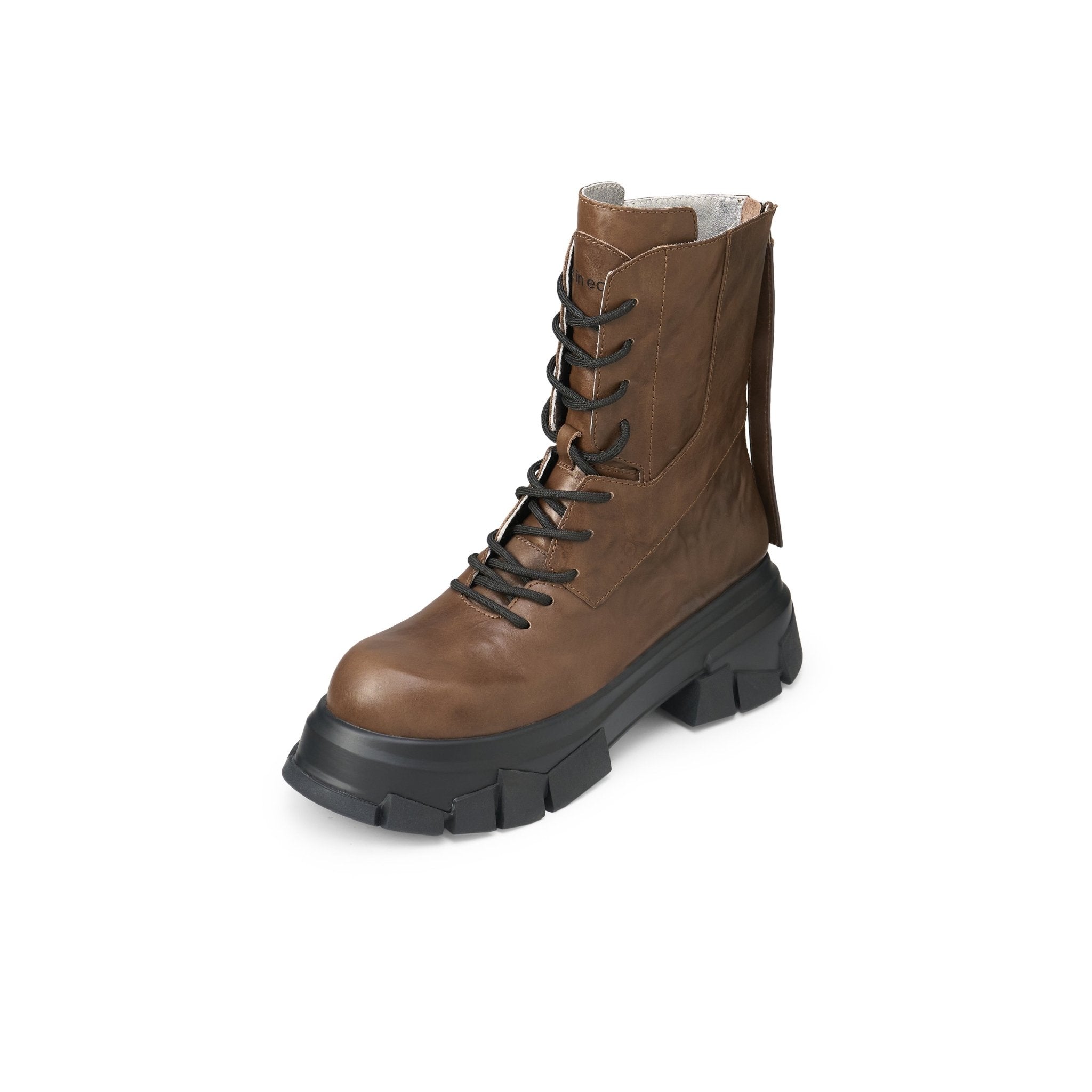 LOST IN ECHO Diamond Soled Round Toe Doc Martens In Brown | MADAX