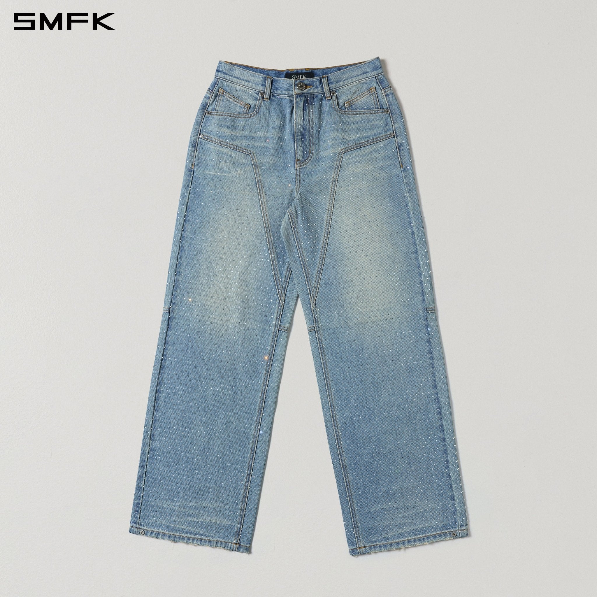 SMFK Diamond Straight Leg Jeans in Blue | MADAX