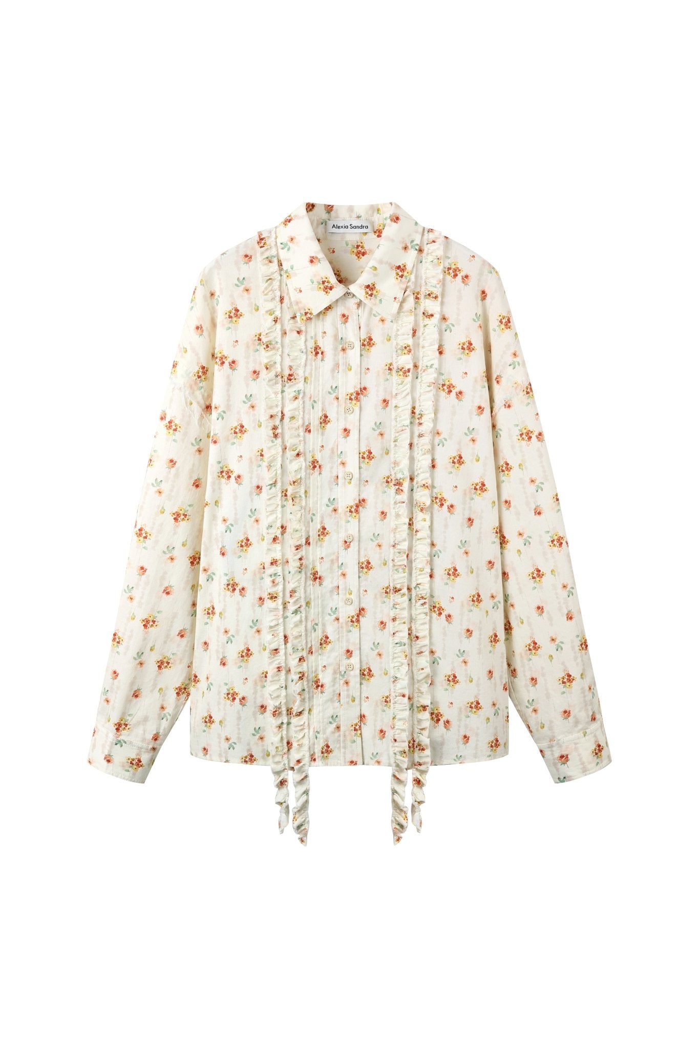 Alexia Sandra Ditsy Floral Ruffled Blouse In Multicolor | MADAX