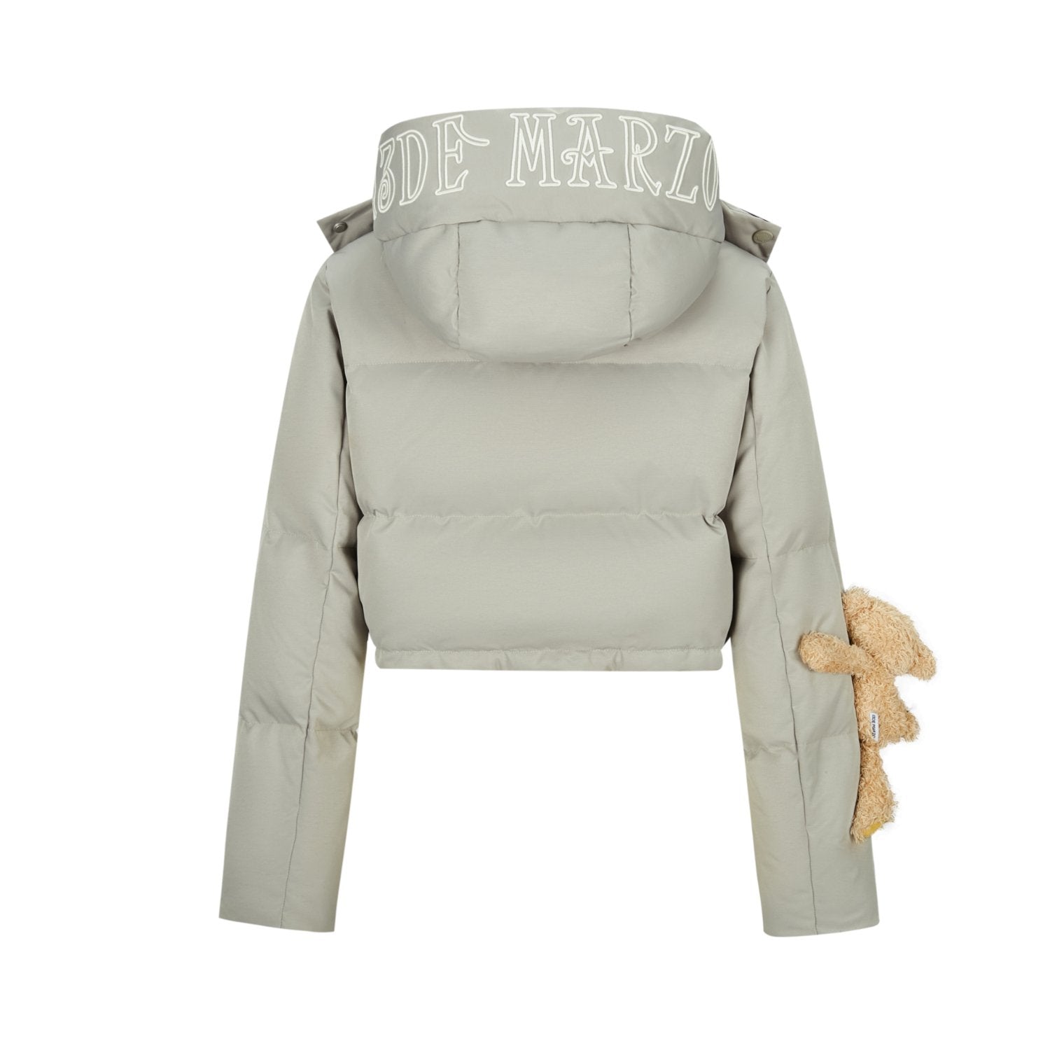 13DE MARZO Doozoo Base Down Jacket In Khaki Gray | MADAX