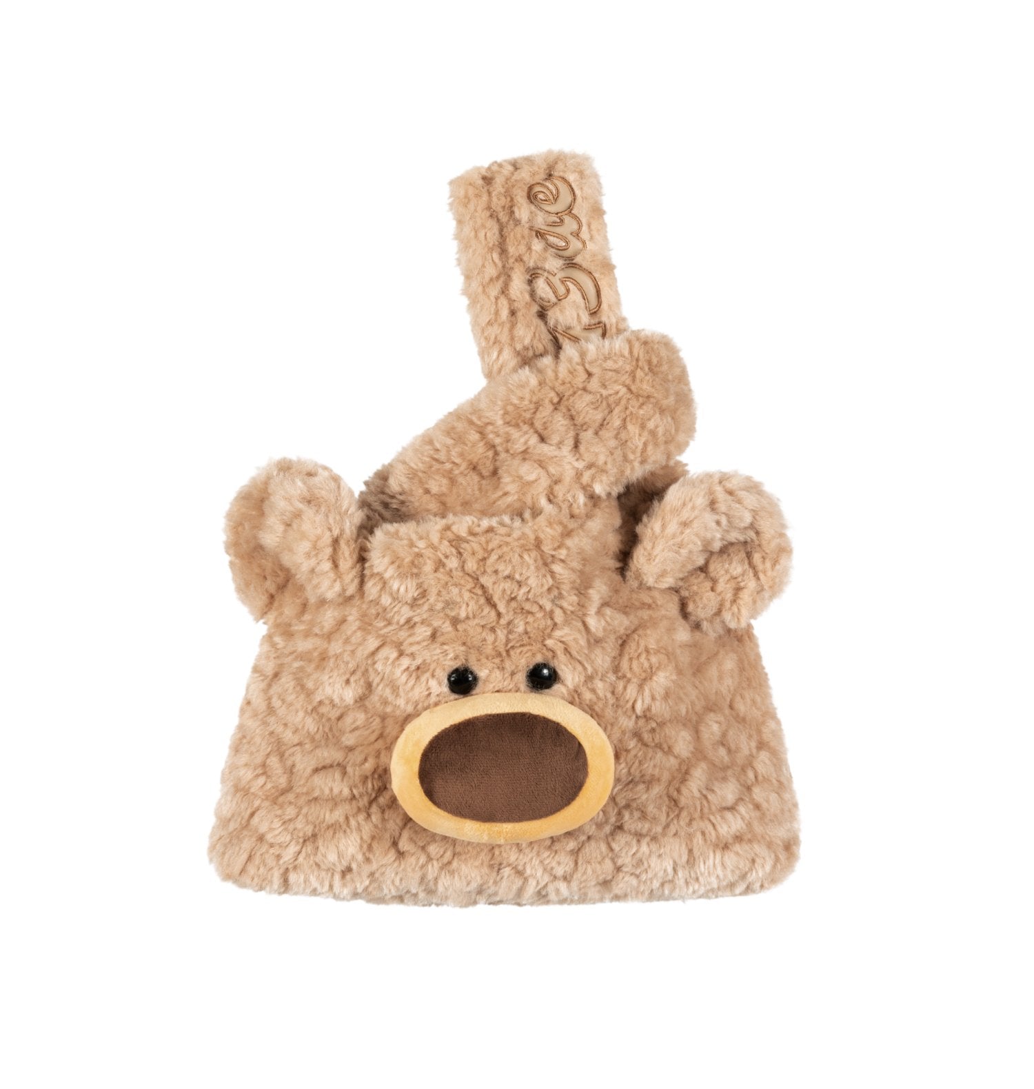 13DE MARZO Doozoo Fuzzy Handbag In Brown | MADAX