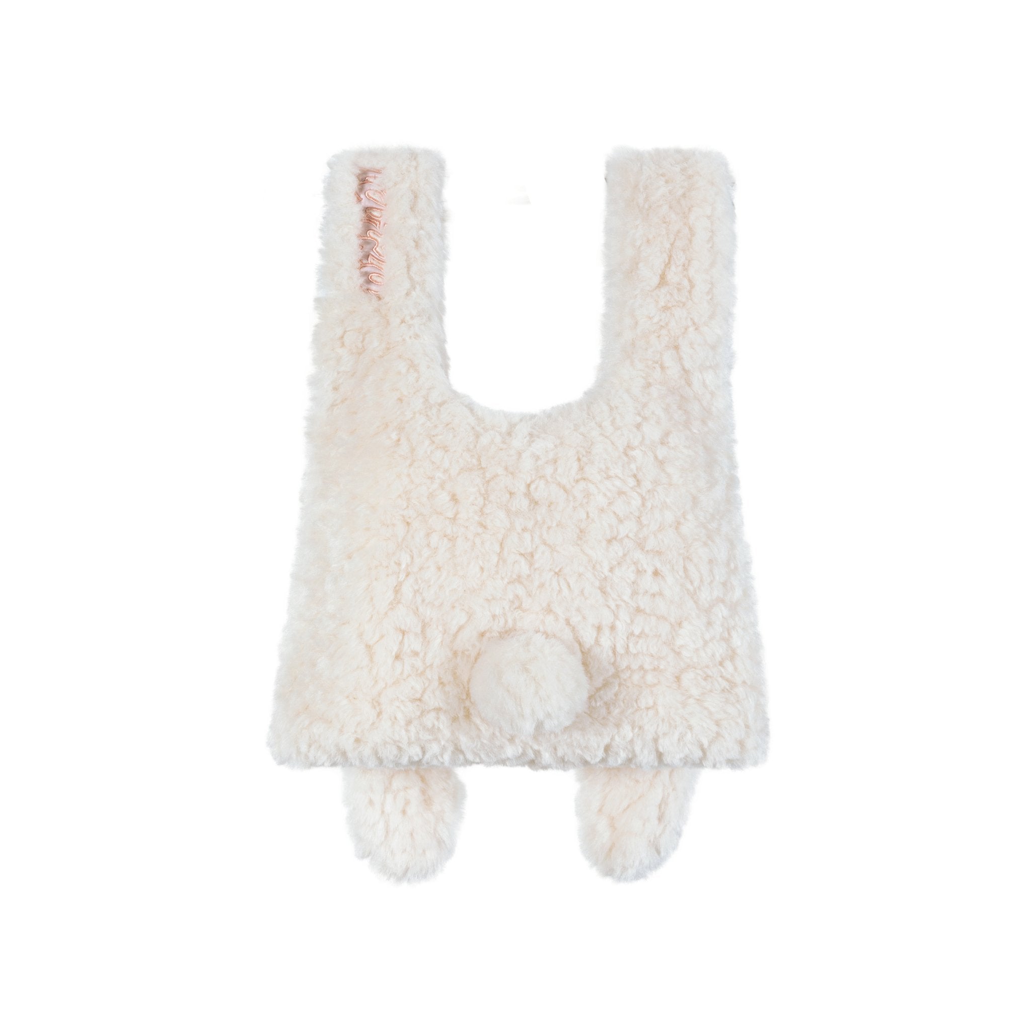 13DE MARZO Doozoo Fuzzy Handbag In White | MADAX