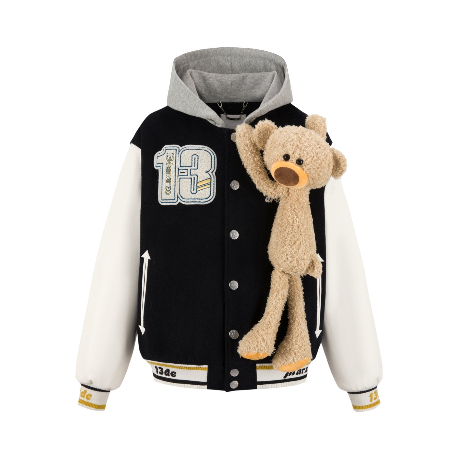 13DE MARZO Doozoo Giant Baseball Jacket In Navy | MADAX