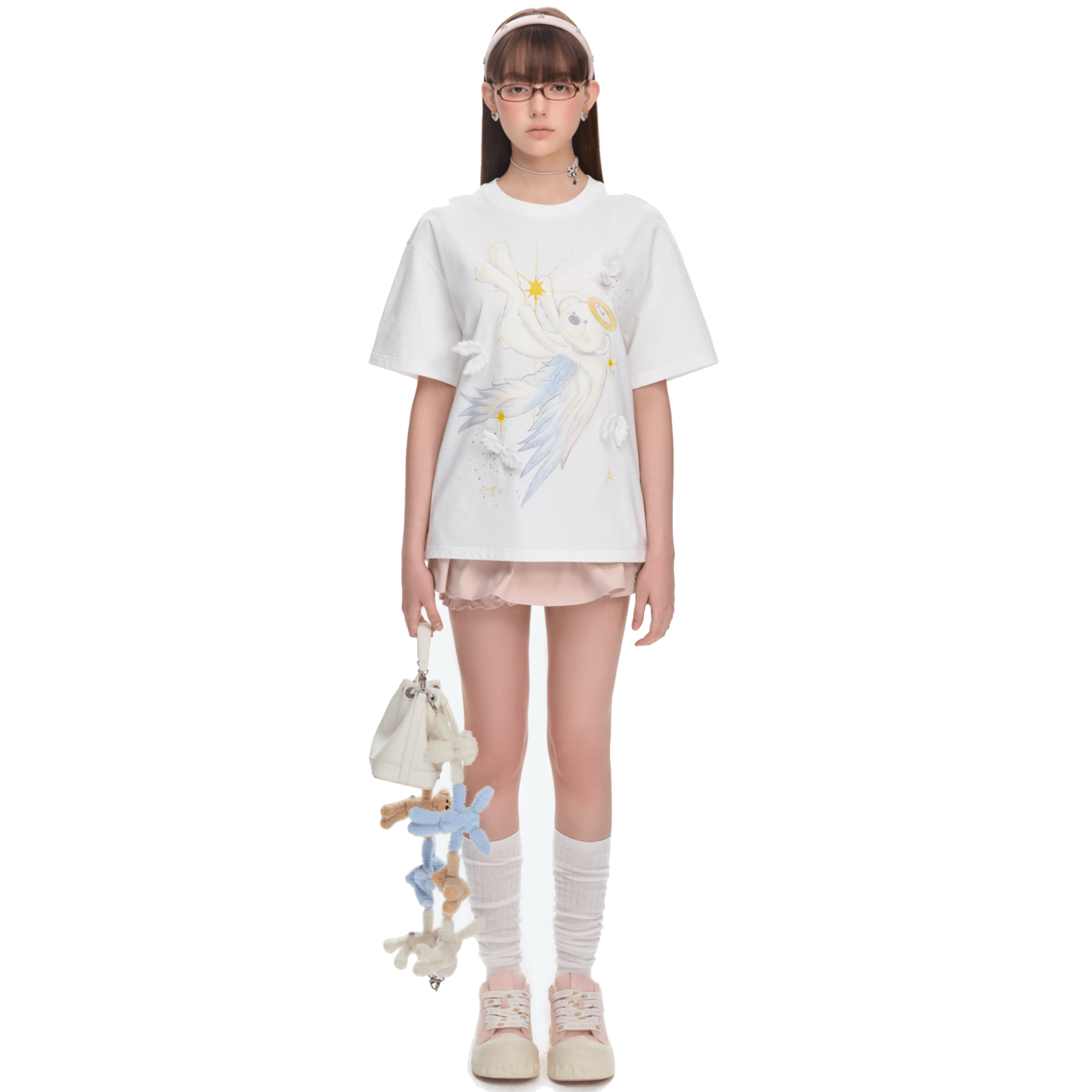 13DE MARZO Doozoo Hold Hands Bucket Bag in Beige | MADAX