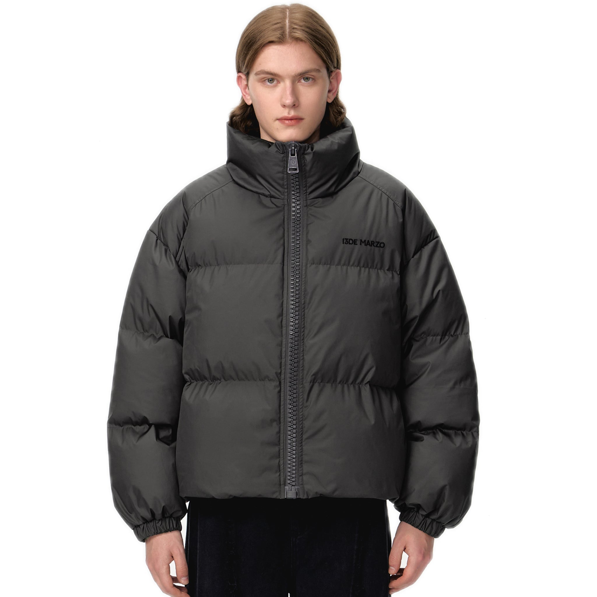 13DE MARZO Doozoo Padded Down Jacket In Black | MADAX