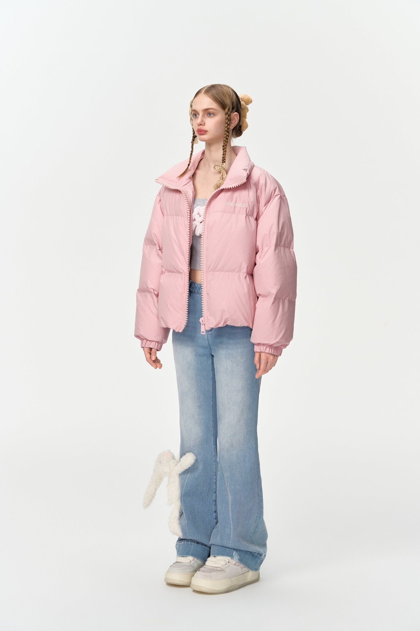 13DE MARZO Doozoo Padded Down Jacket In Pink | MADAX