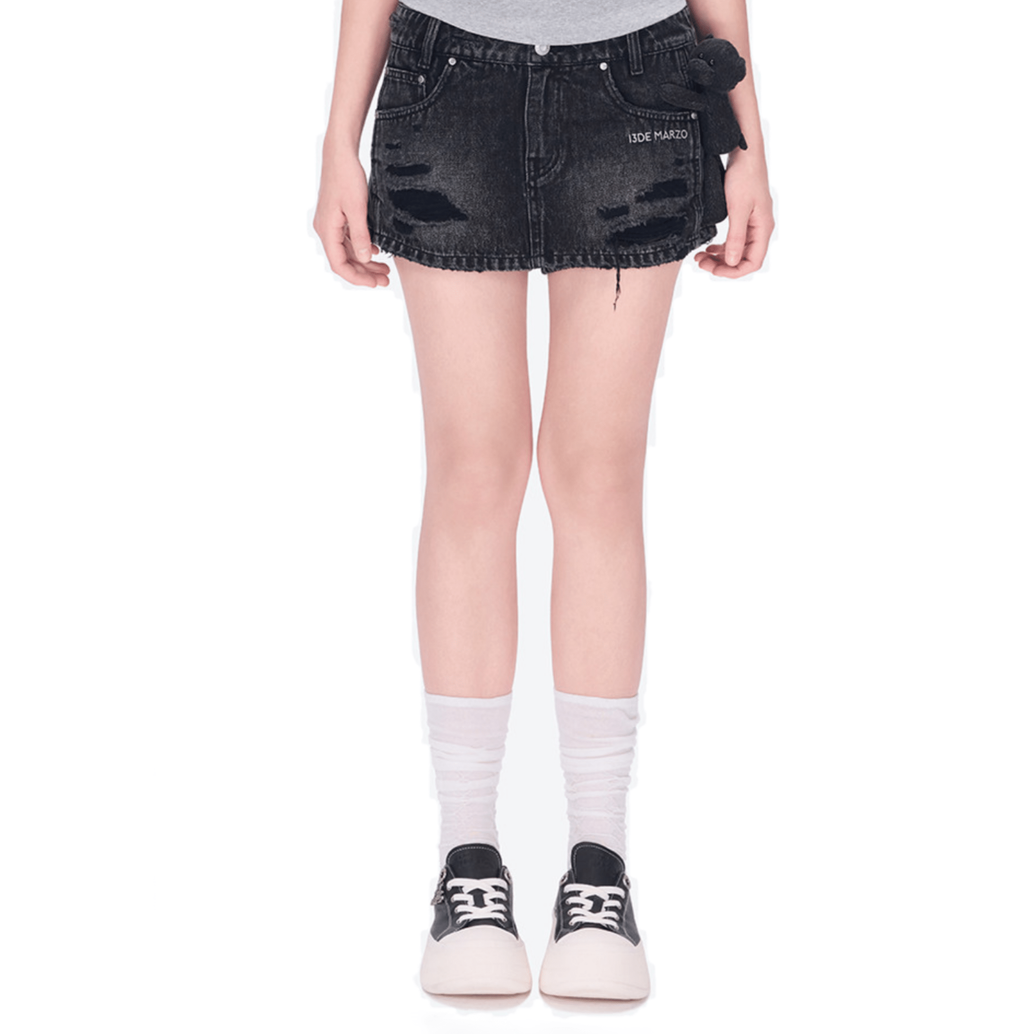 13DE MARZO Doozoo Series Casual Platform Shoes in Black | MADAX