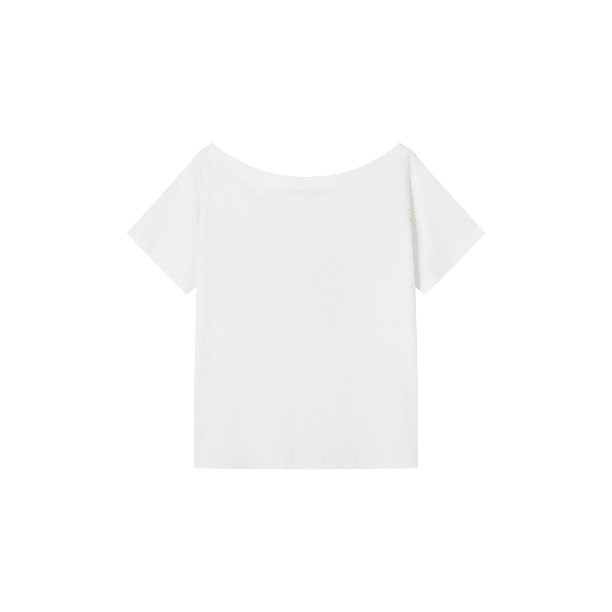 SOMESOWE Dopamine Strawberry Off-Shoulder T-Shirt in White | MADAX