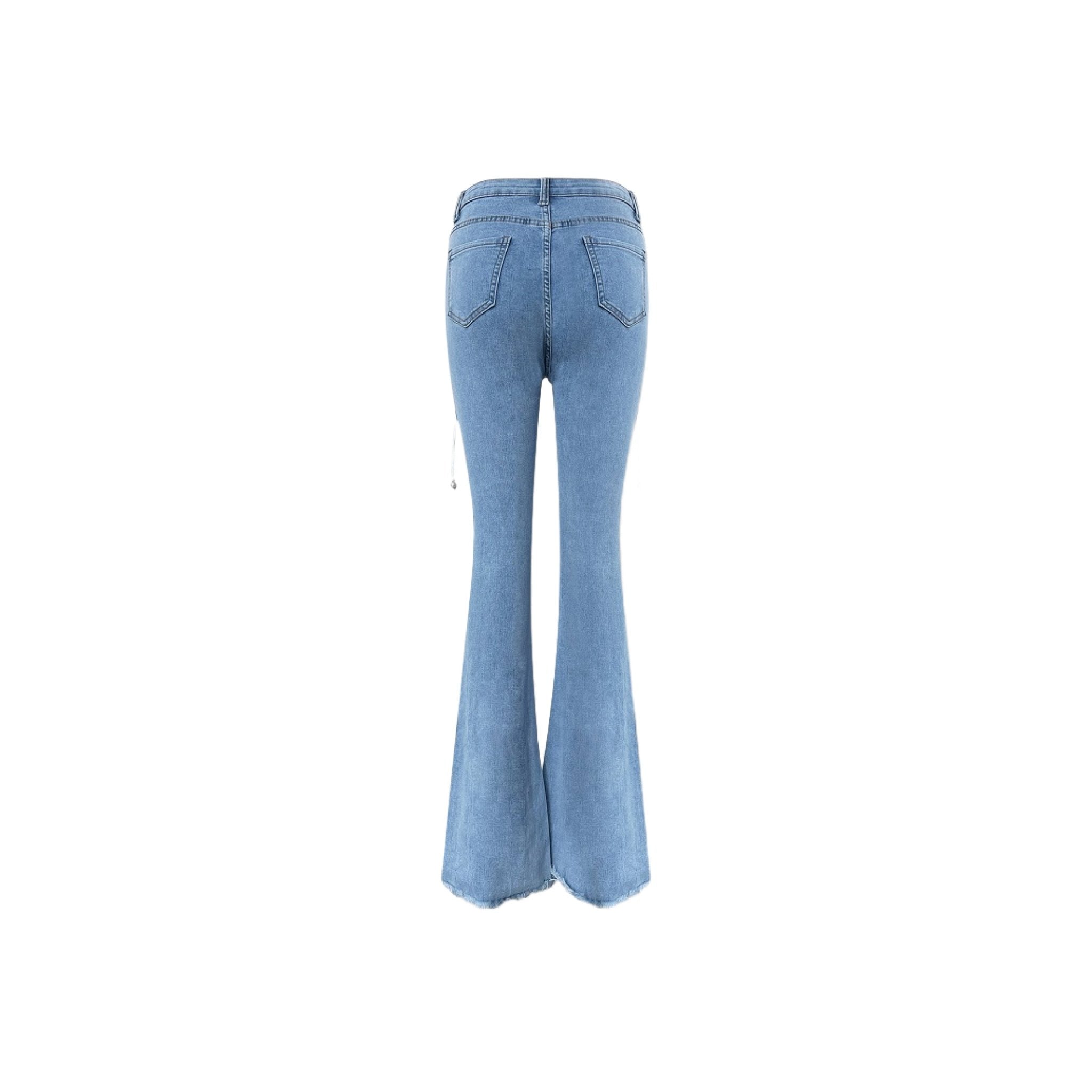 AIMME SPARROW Double Lace Jeans In Blue | MADAX