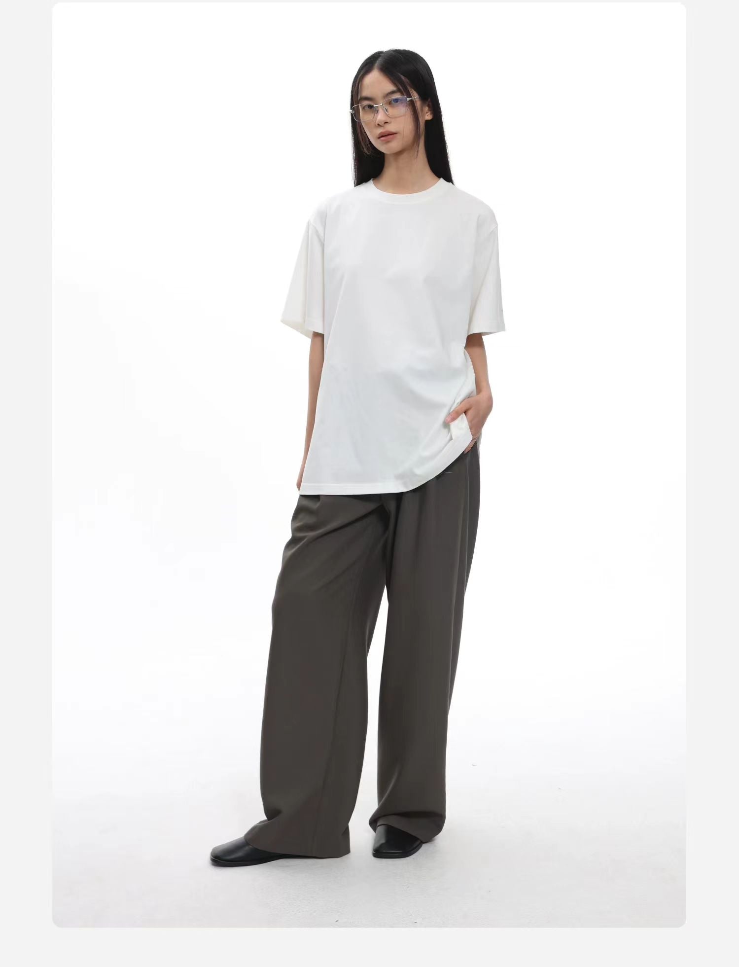 ARCH Double Pleated Drape Trousers In Gray | MADA IN CHINA