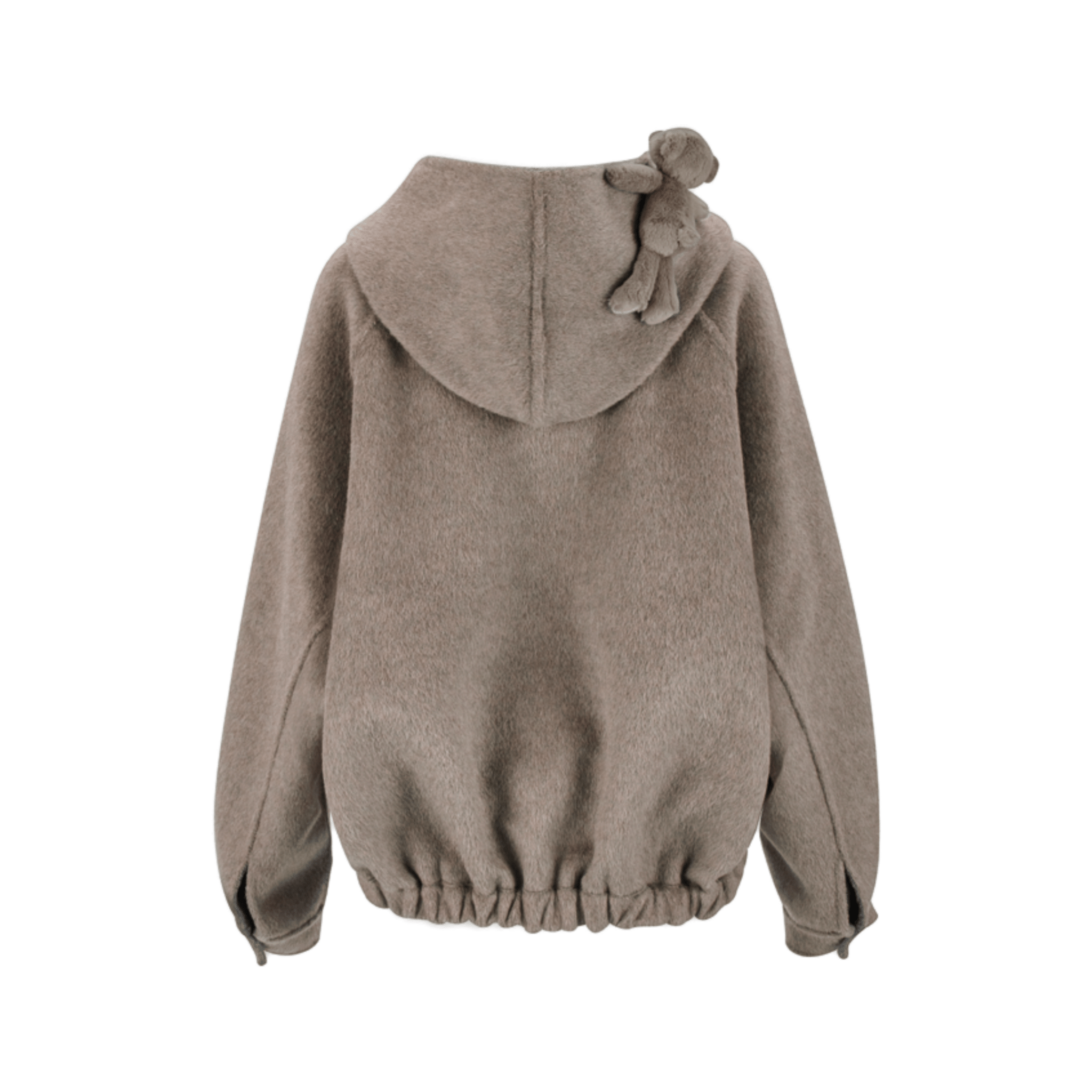 13DE MARZO Double - sided Hooded Jacket in Brown - grey | MADAX