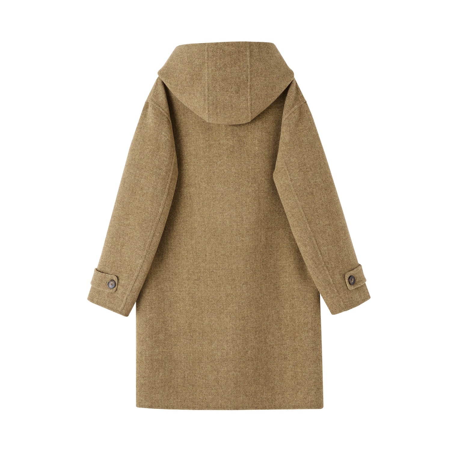 SOMESOWE Double - Sided Horn Button Coat In Khaki | MADAX