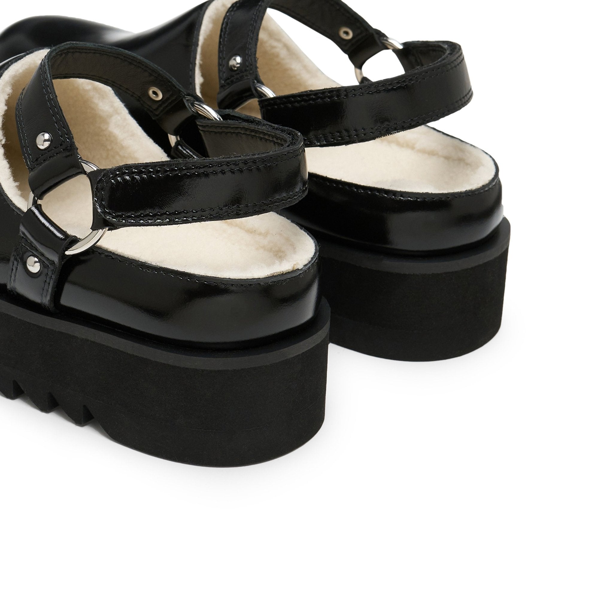 LOST IN ECHO Double Velcro Birkenstock Slippers In Black | MADAX