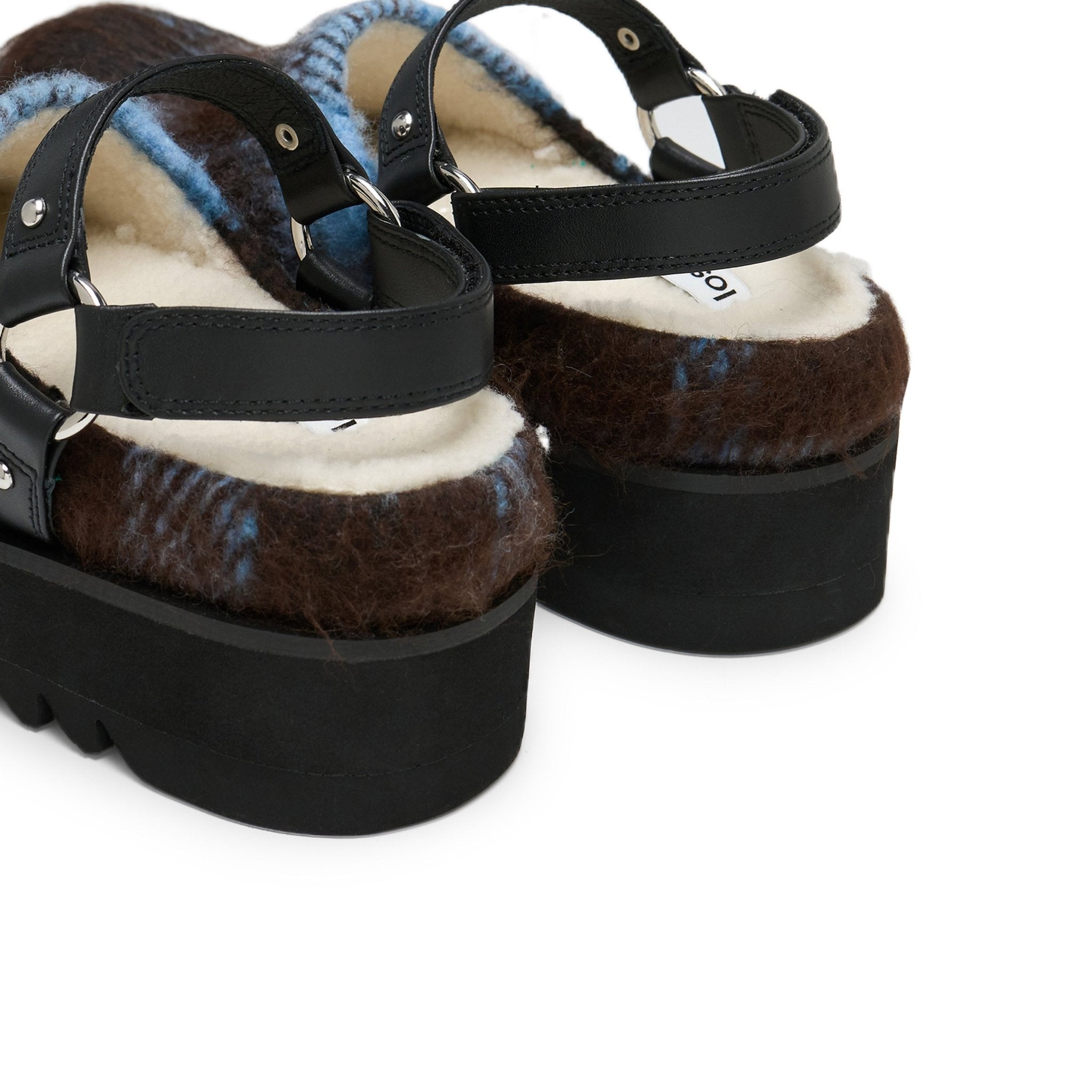 LOST IN ECHO Double Velcro Birkenstock Slippers In Blue | MADAX