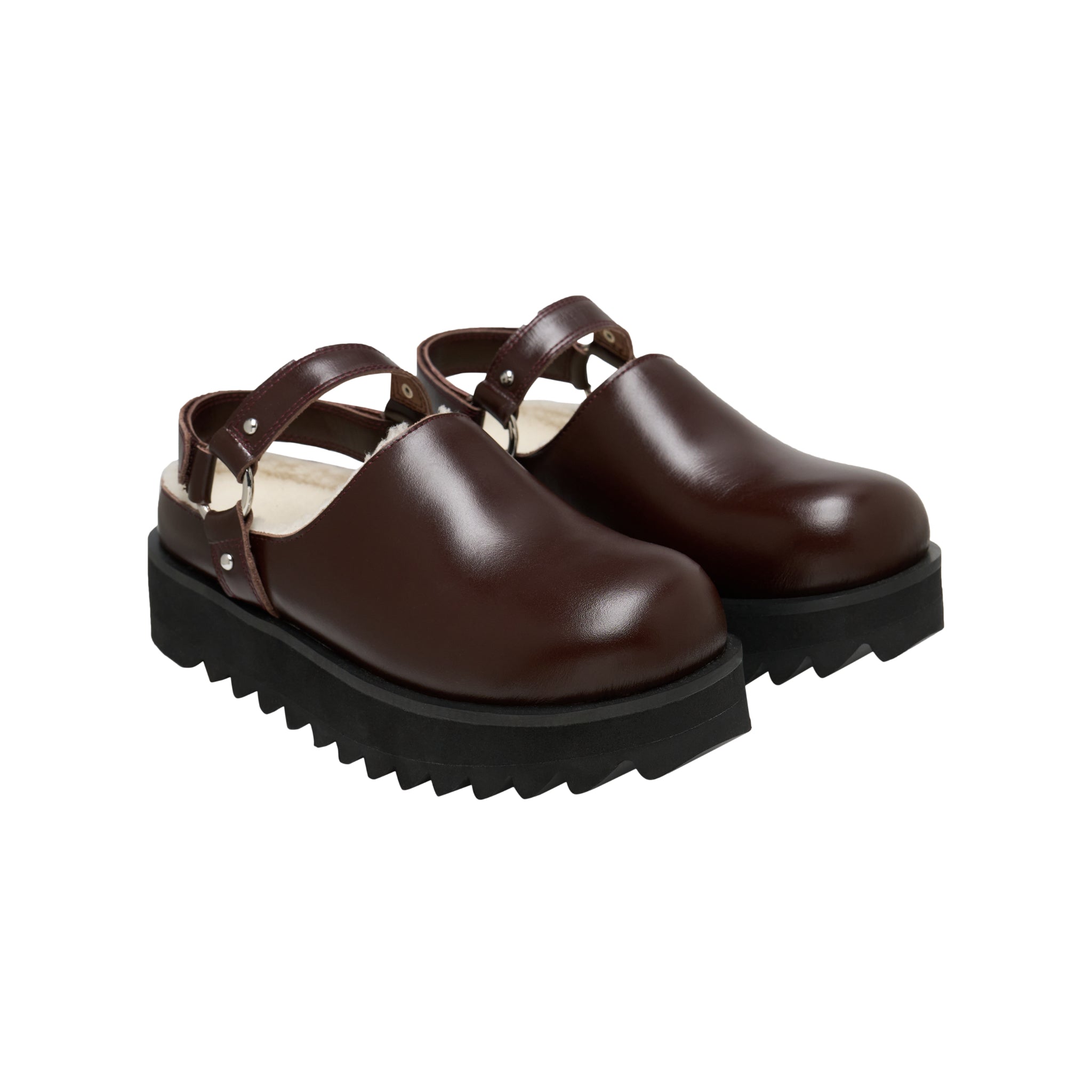 LOST IN ECHO Double Velcro Birkenstock Slippers In Brown | MADAX