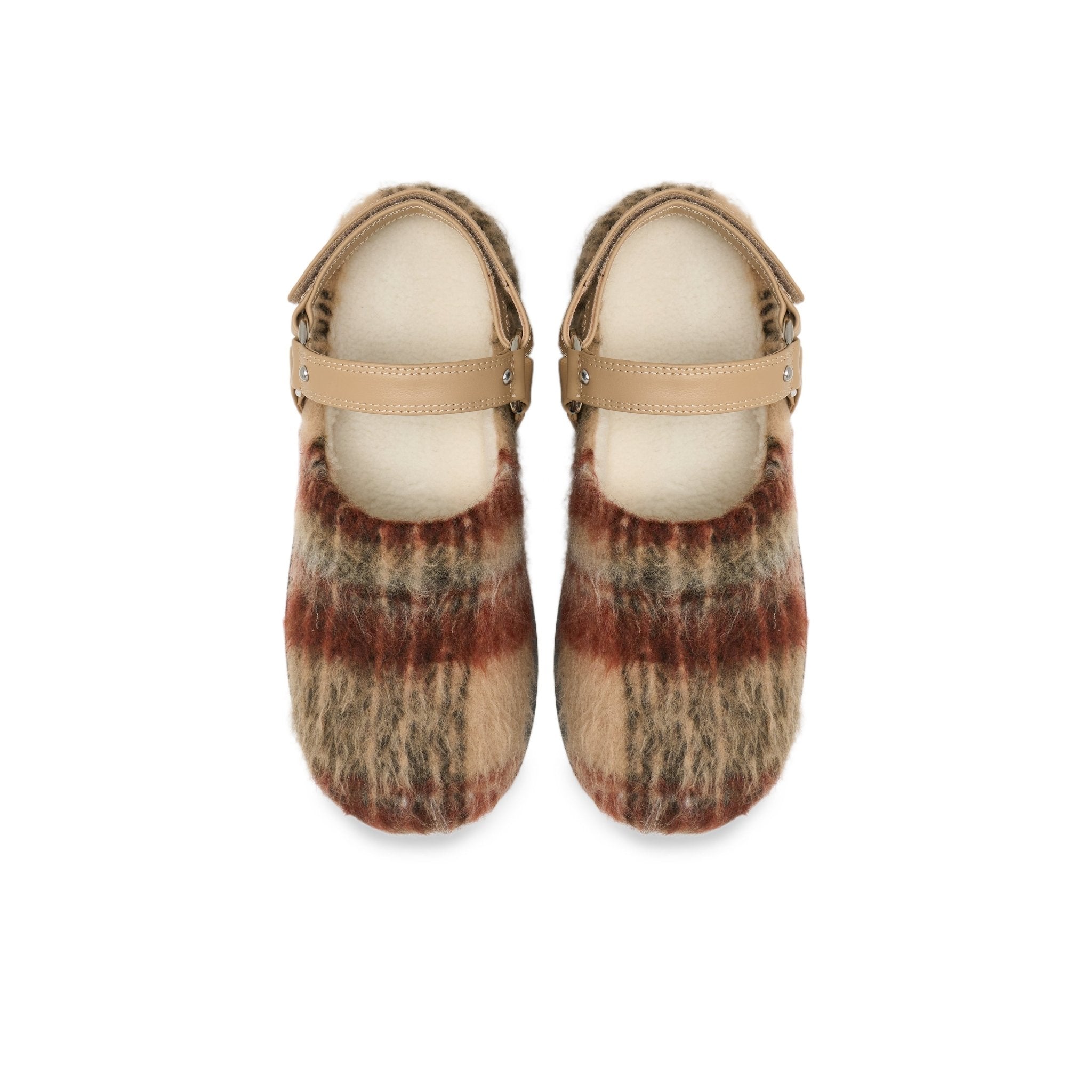 LOST IN ECHO Double Velcro Birkenstock Slippers In Coffee Brown | MADAX