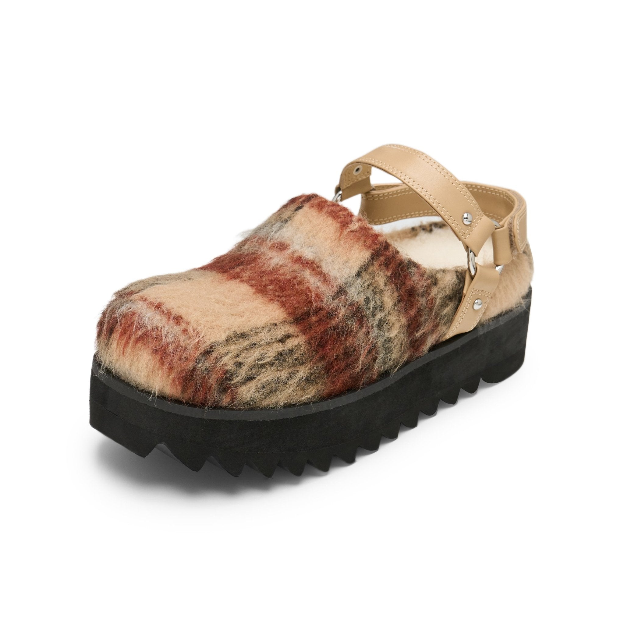 LOST IN ECHO Double Velcro Birkenstock Slippers In Coffee Brown | MADAX